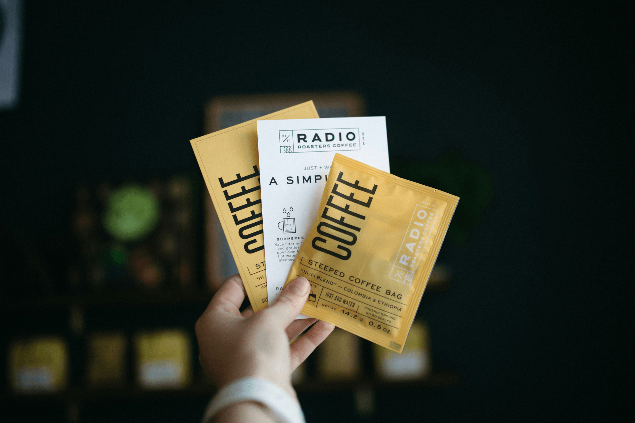 Explore Chinese instant coffee options available on display.