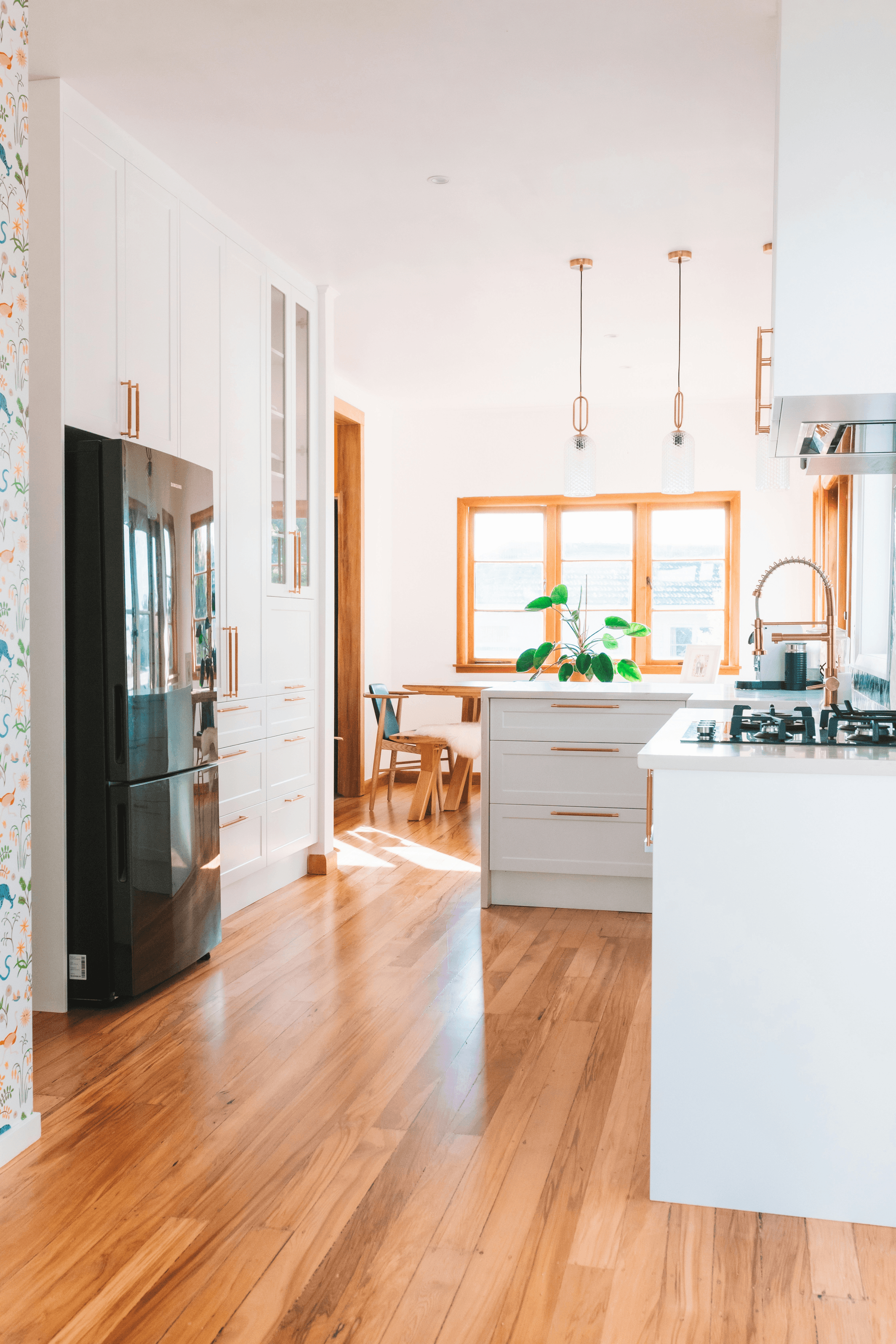 Stylish Kitchen Vinyl Flooring enhancing modern kitchen aesthetics