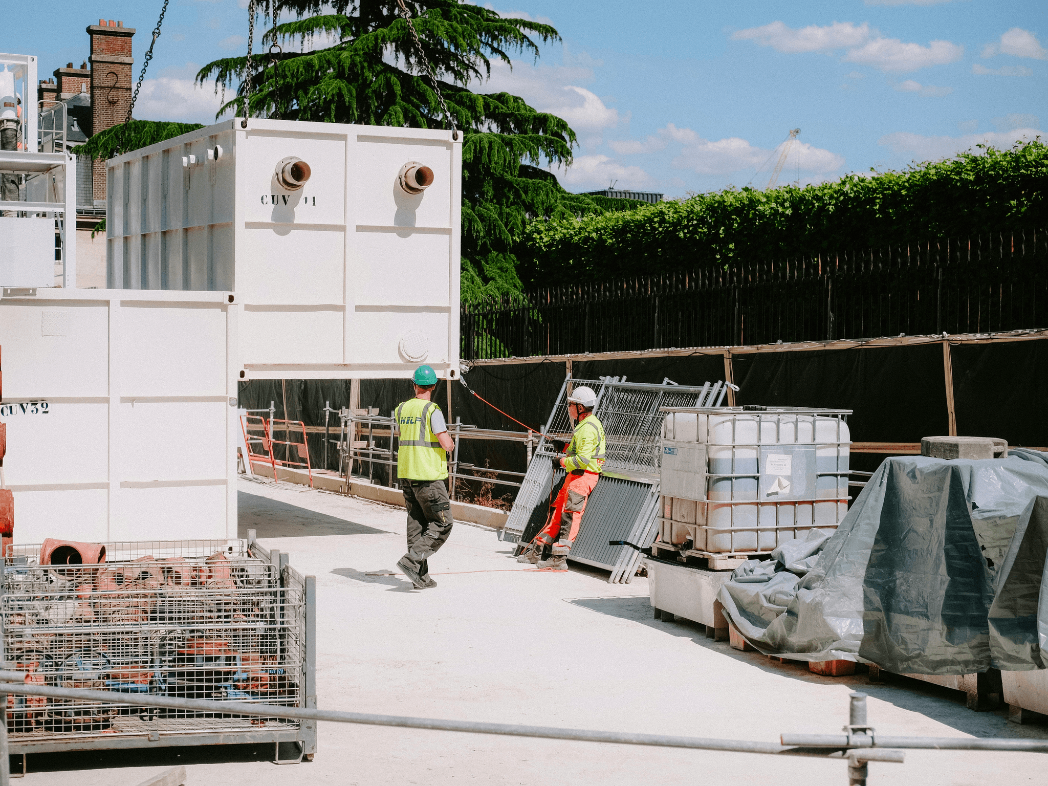 warehouse dust control methods used during a demolition project