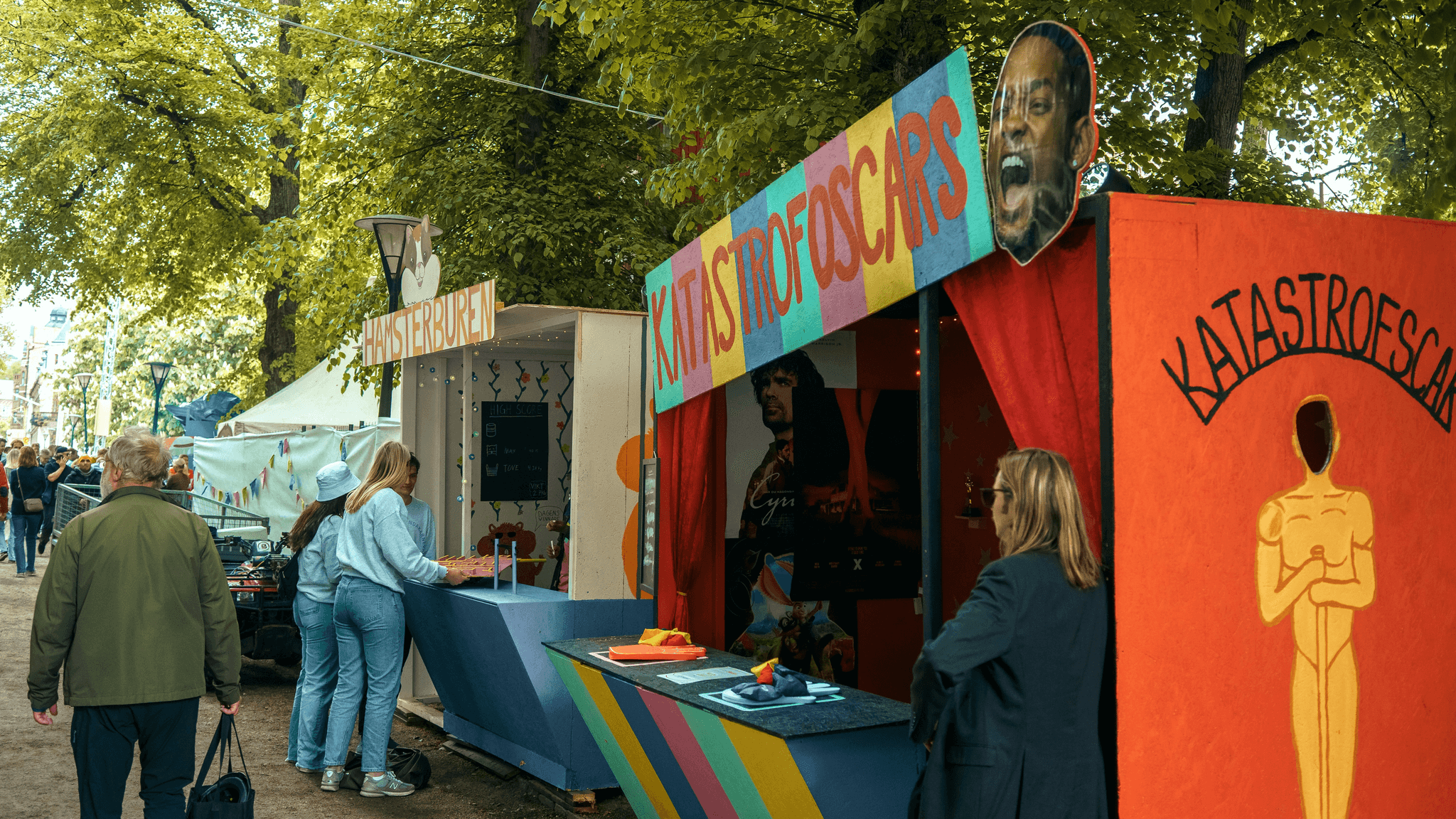 various portable ticket booth options at an outdoor festival