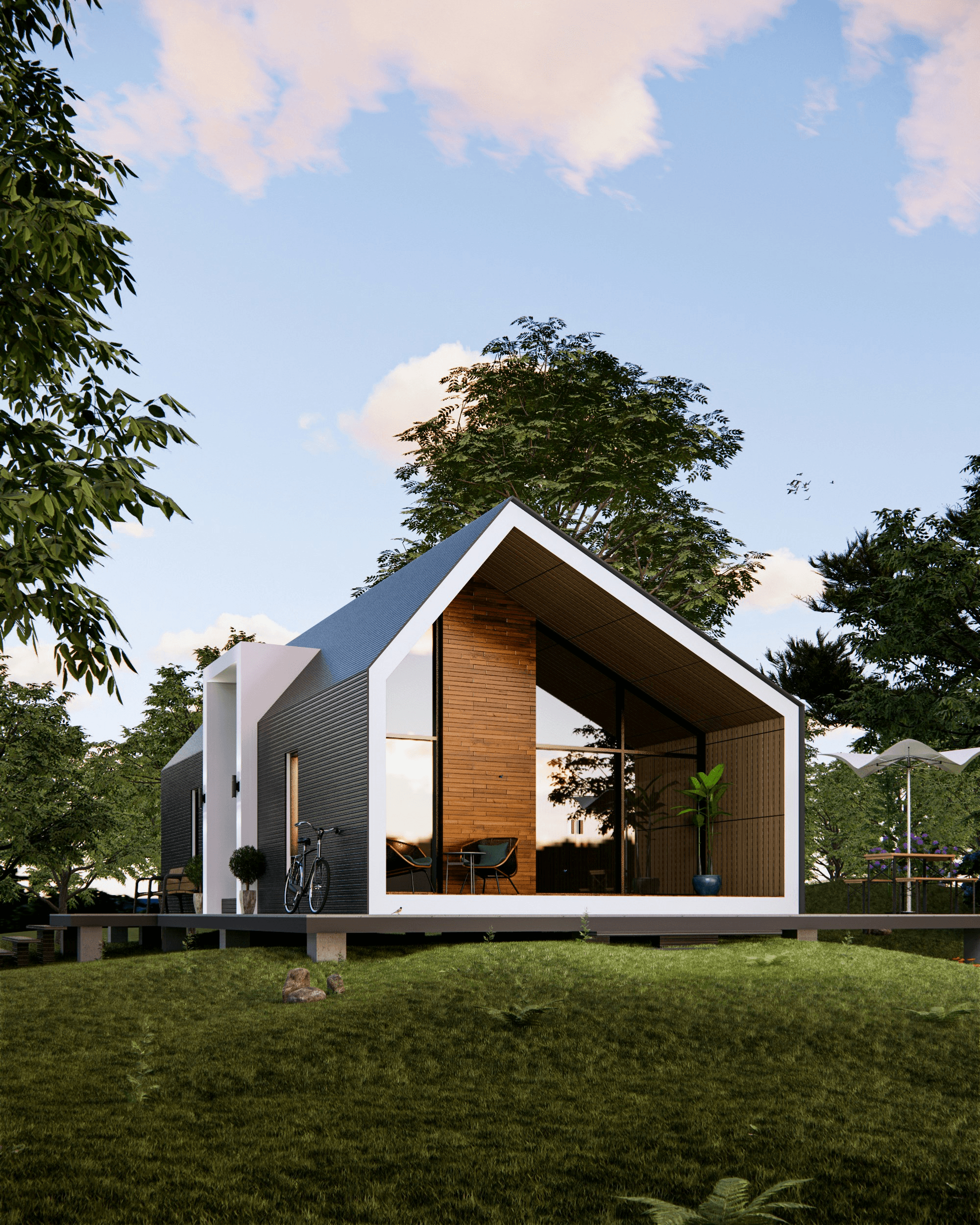 Eco-friendly modern tiny home design for sustainable living