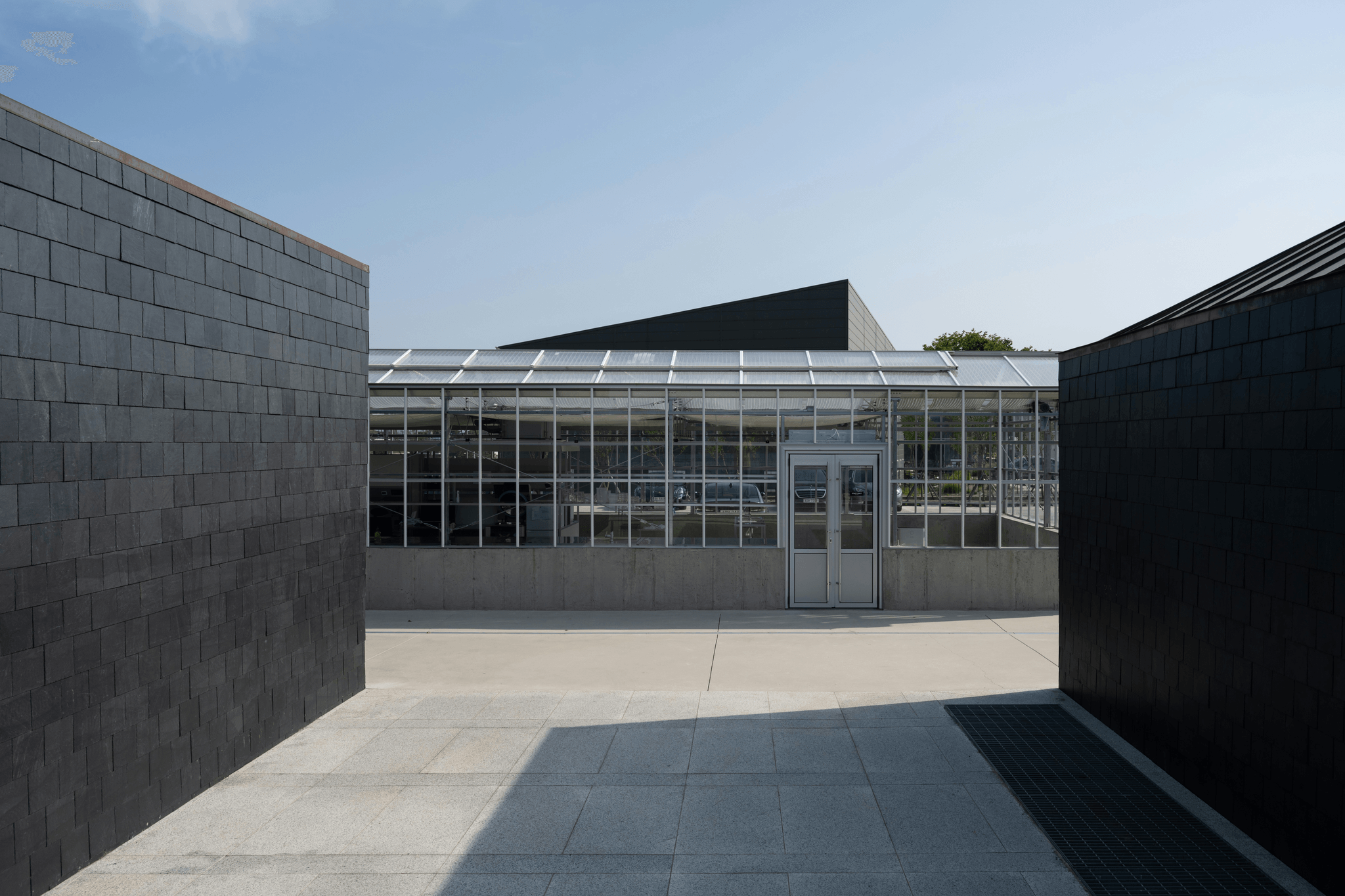 Modern modular classroom buildings enhancing educational environments.