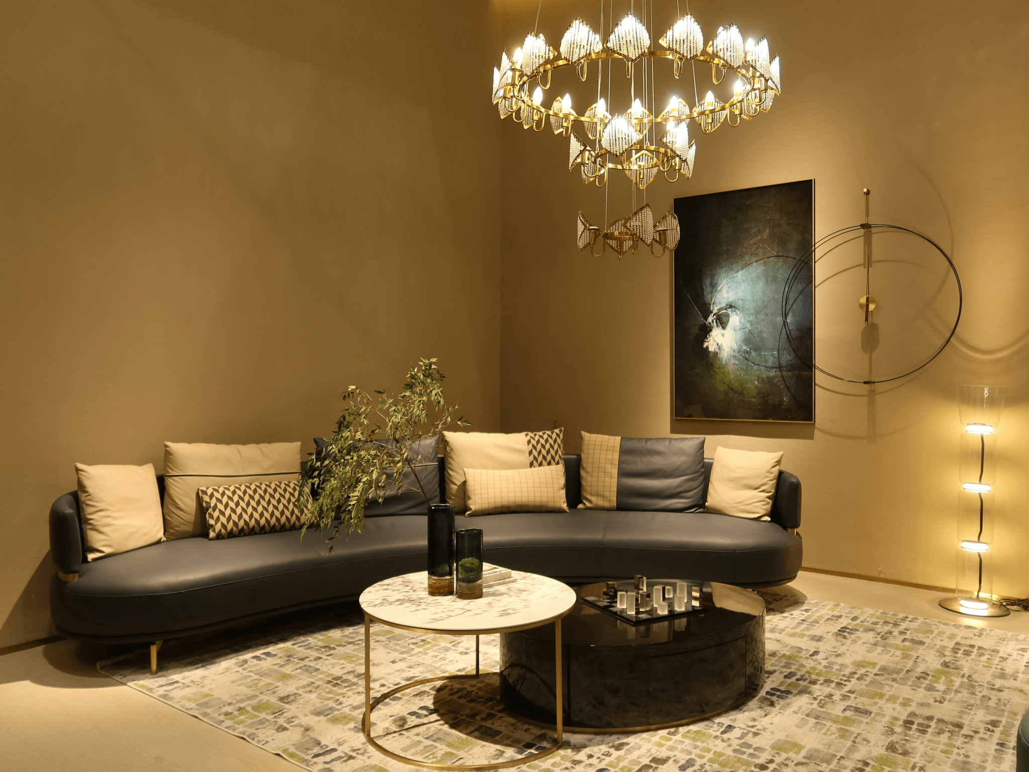 Top lighting companies elegant chandelier in stylish living room