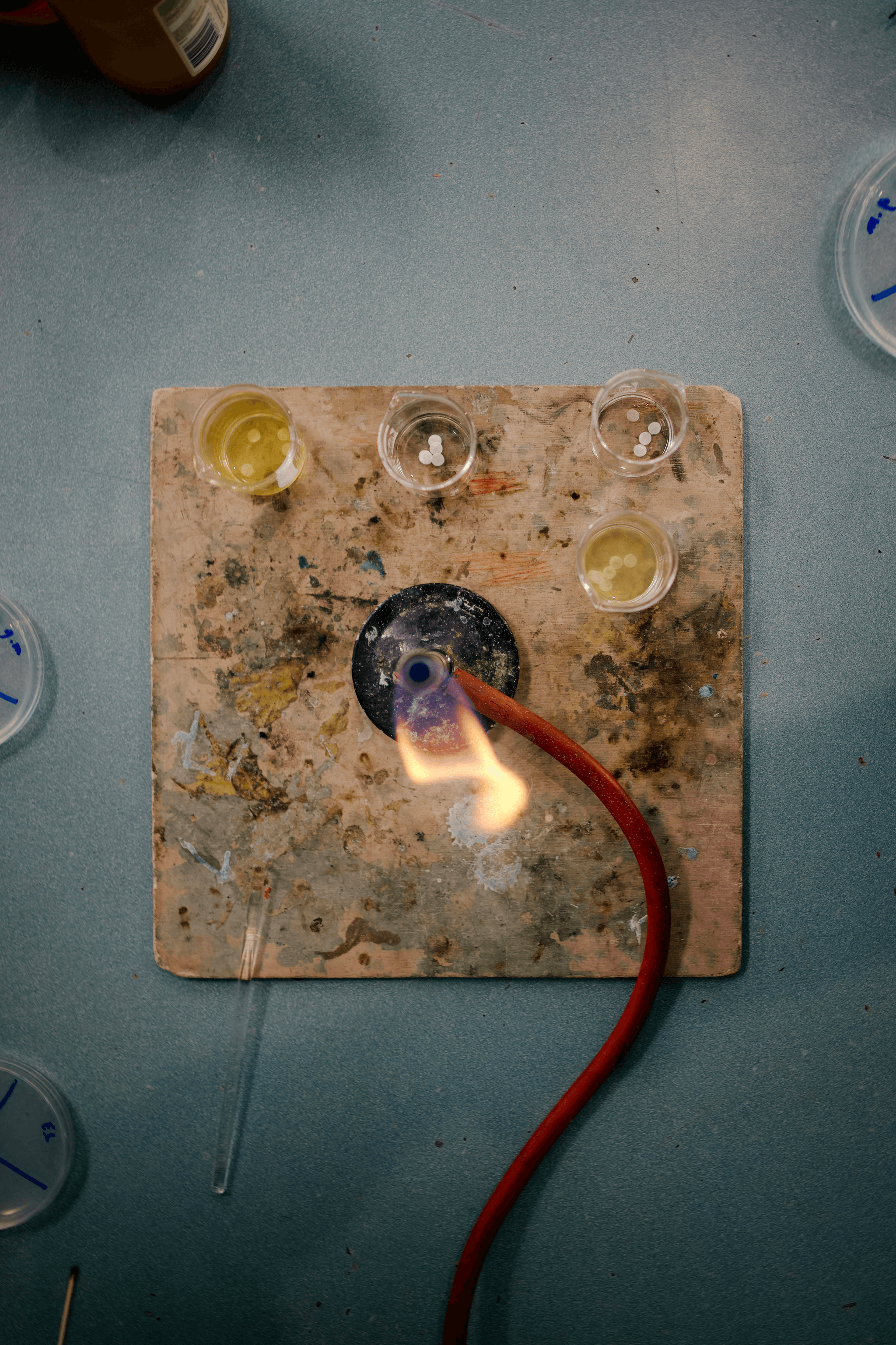 Flammability Testing laboratory setup with safety procedures
