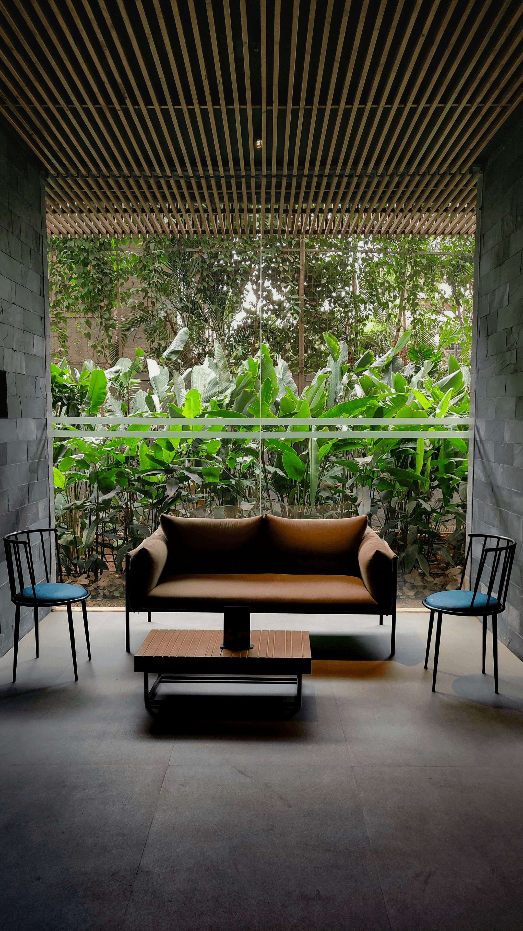 Beautiful outdoor living space in a modern modular home plan