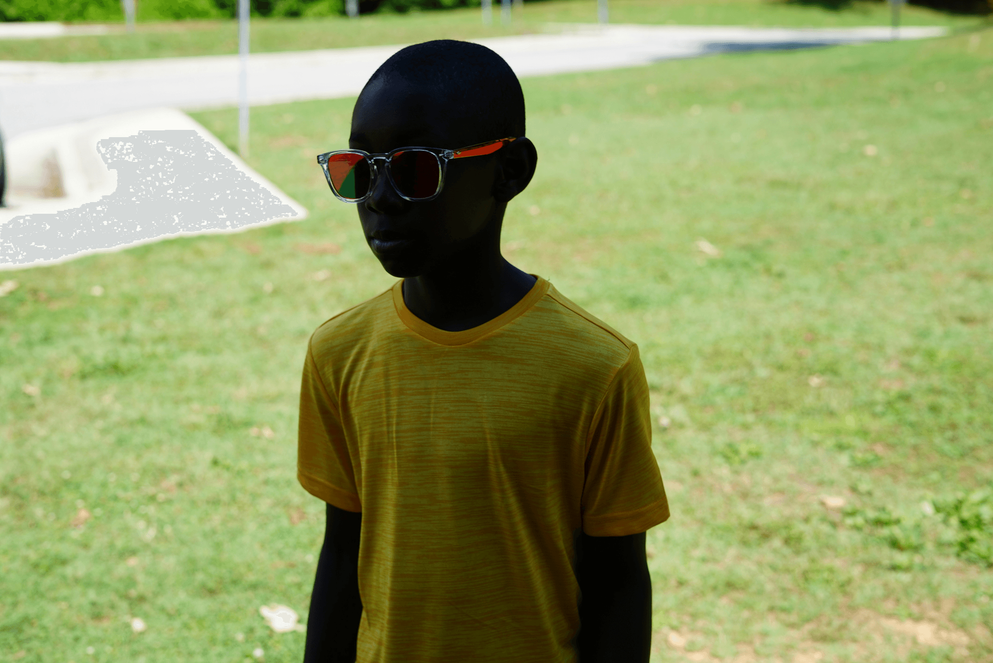 Kids wearing stylish and protective kids sunglasses bulk while playing outdoors