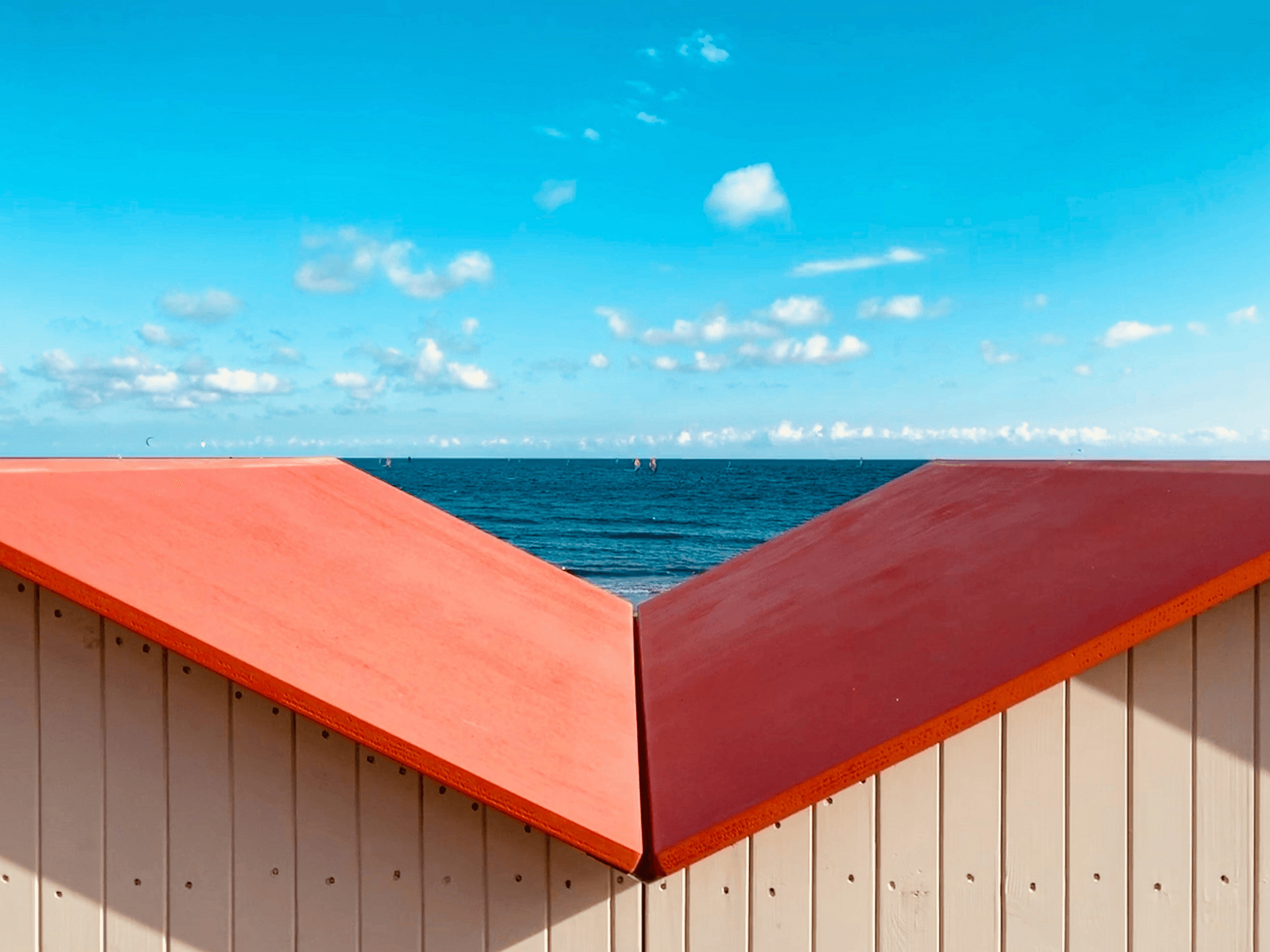 Stunning view of a shipping container beach house near ocean.