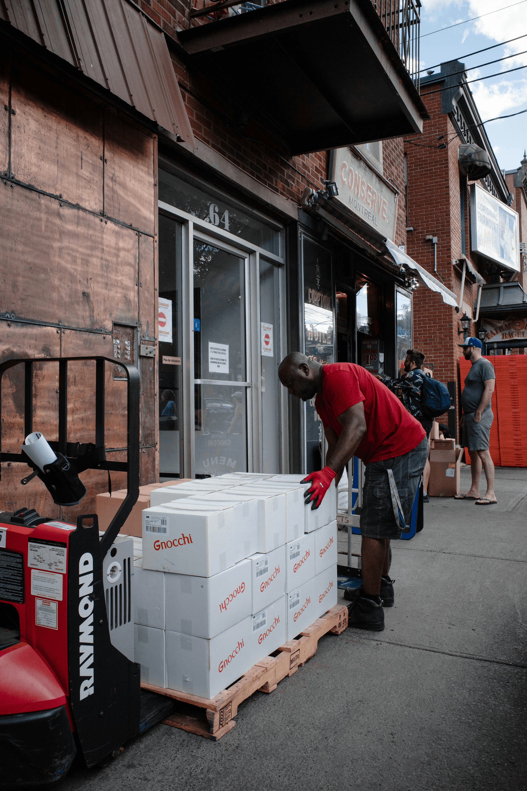 Flat Pack Container being loaded onto a truck