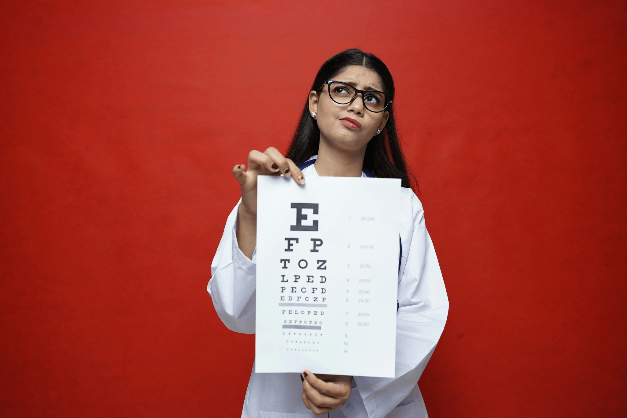 blurry vision with glasses explained through eye chart.