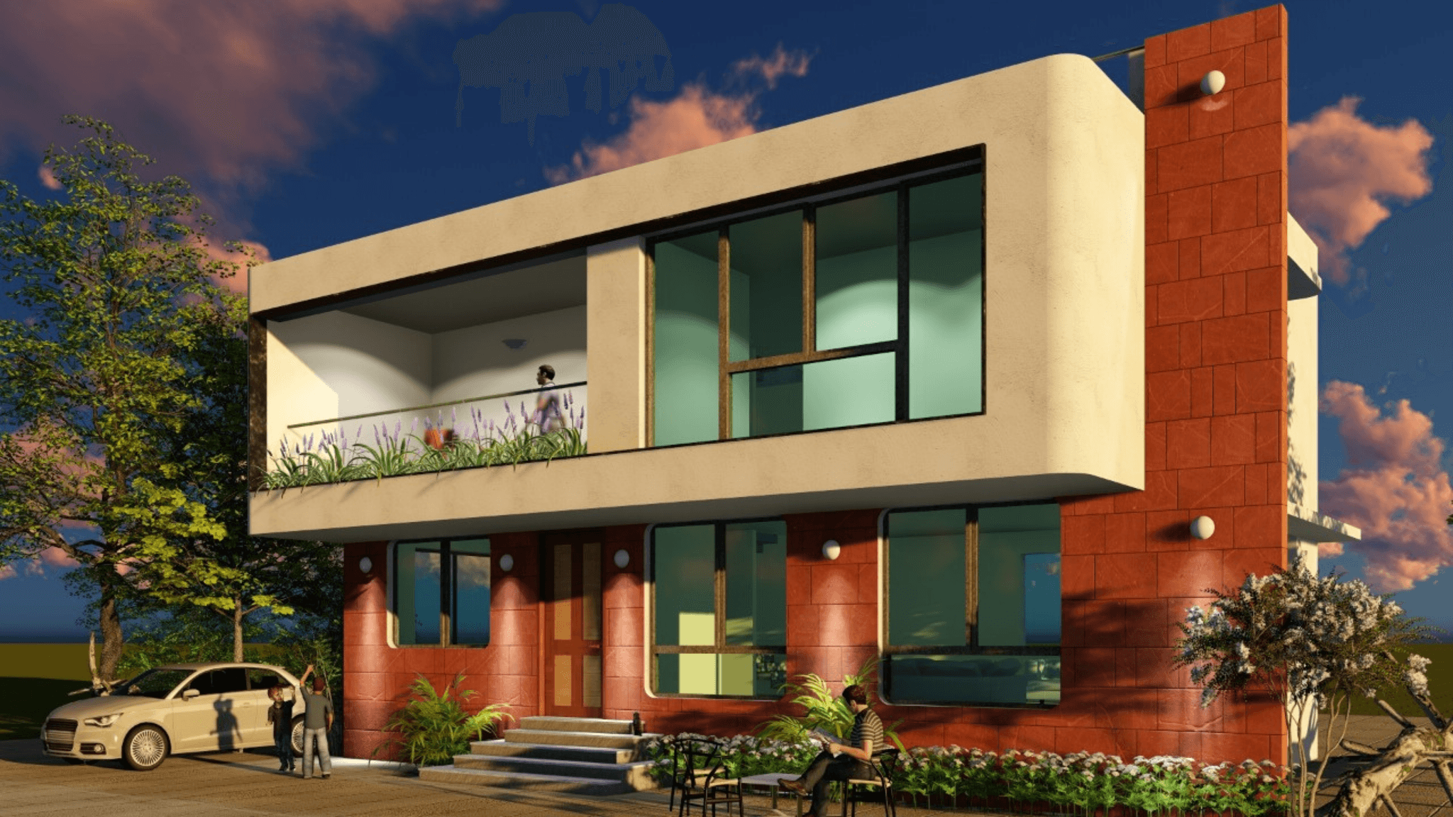 prefab multi family living units integrated into city life