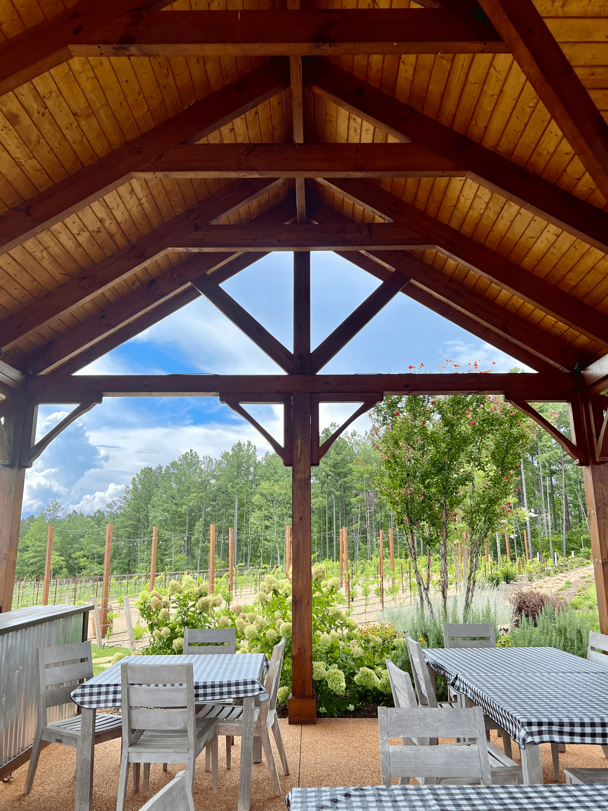 composite pergola enhancing backyard aesthetics