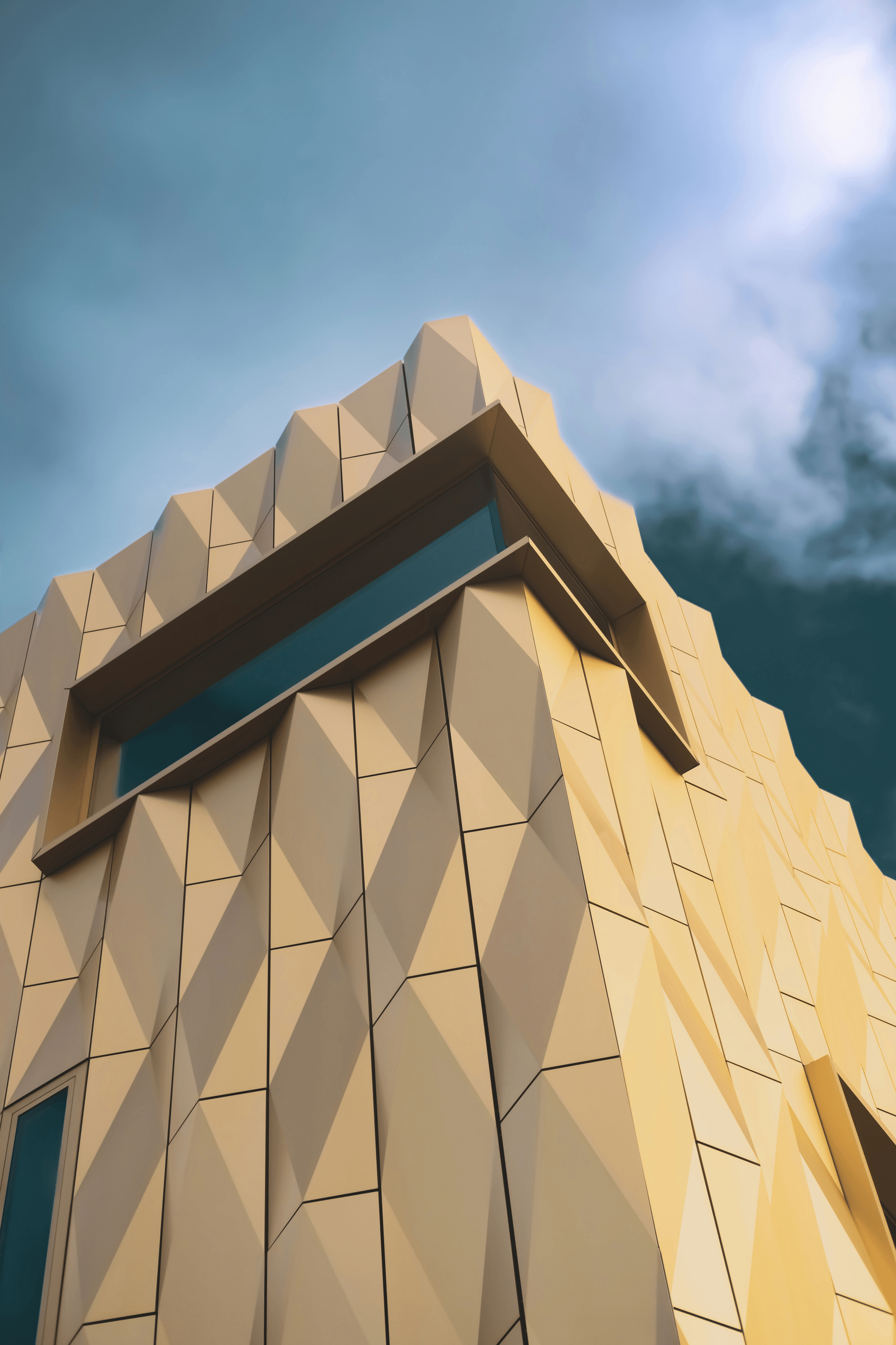 Innovative architect designing a sustainable modular commercial building