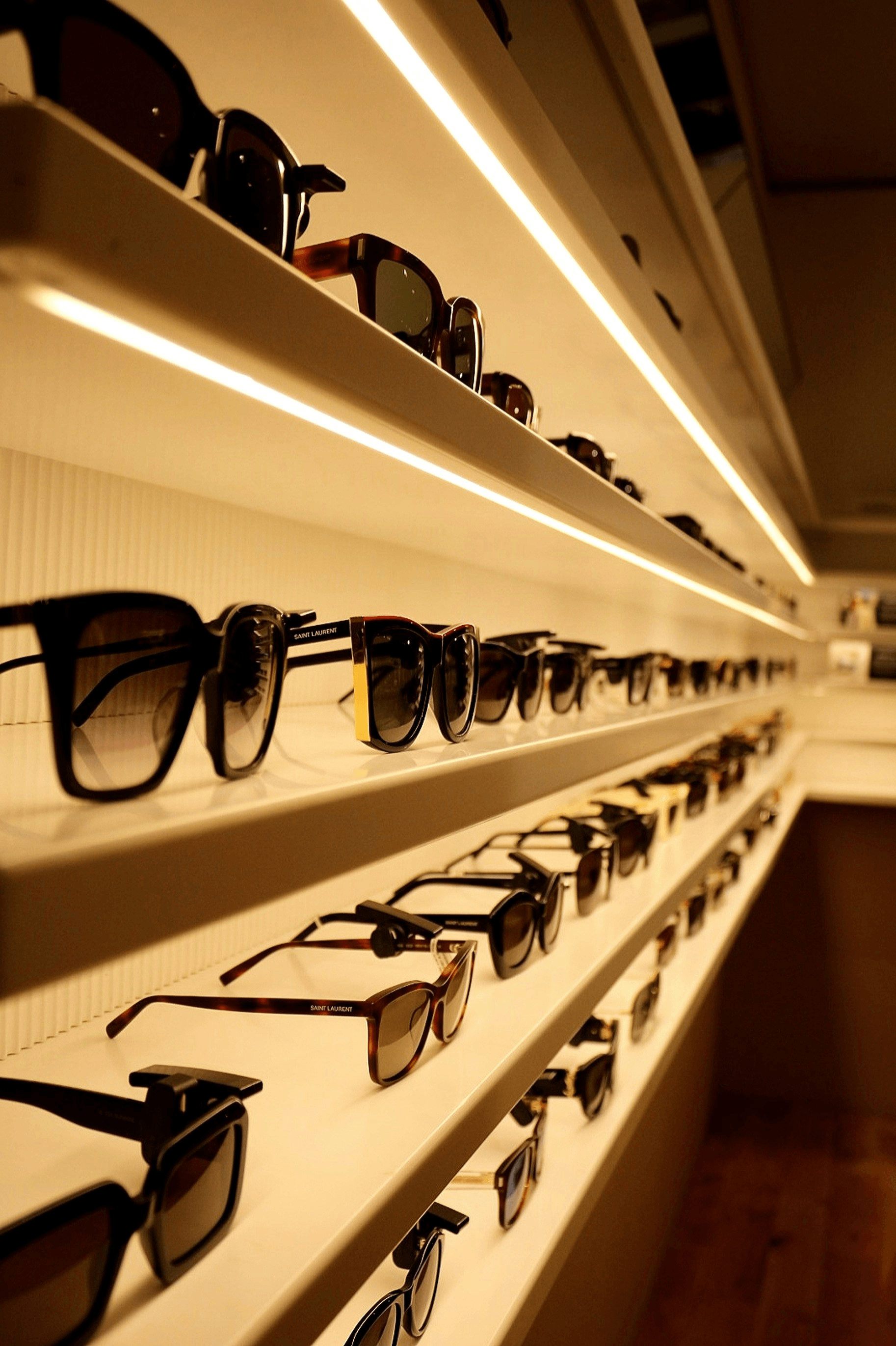bulk black sunglasses on display