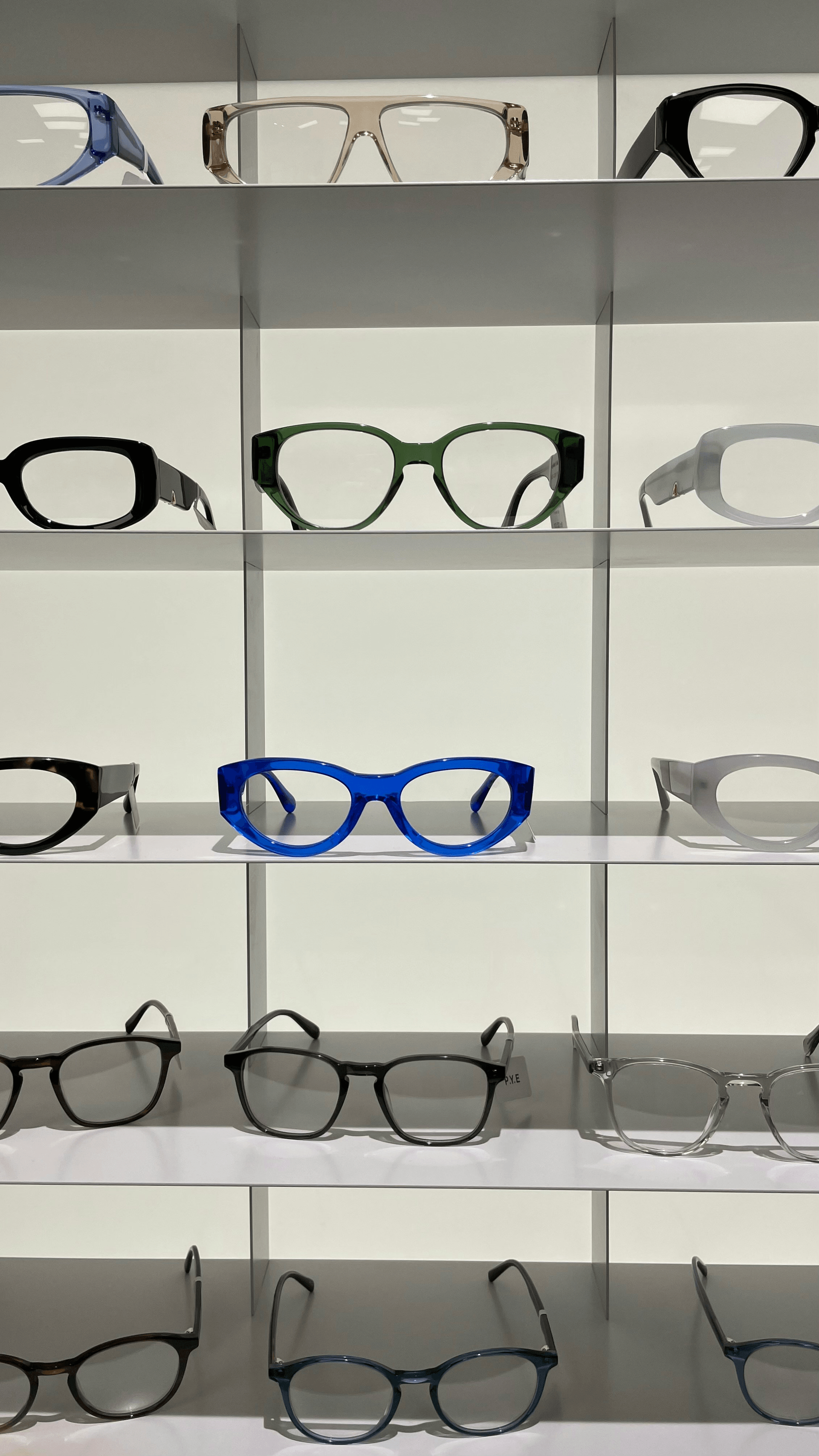 Different types of multifocal lenses showcased in stylish eyeglass frames