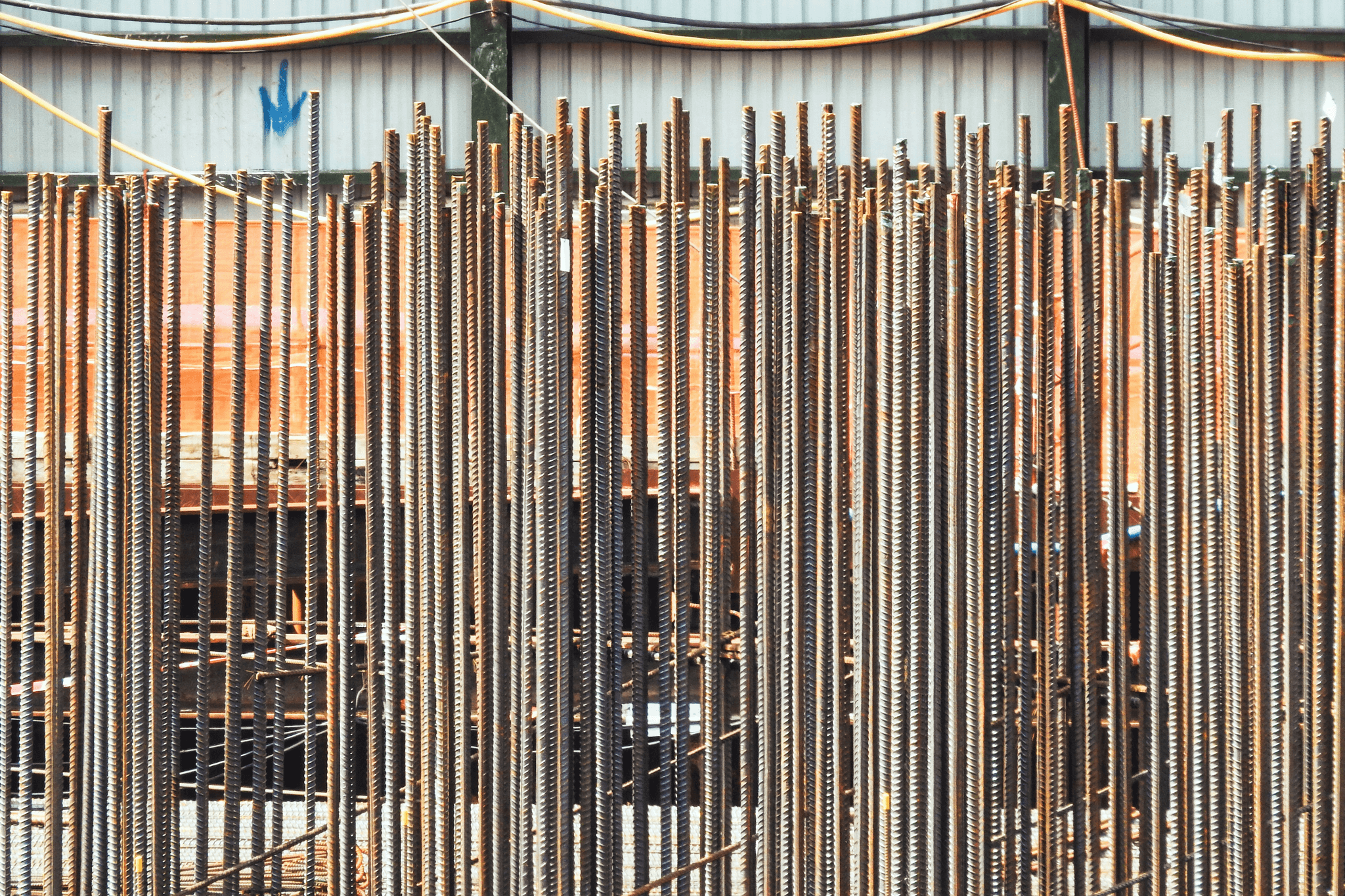 Steel Prefab Building Construction Site