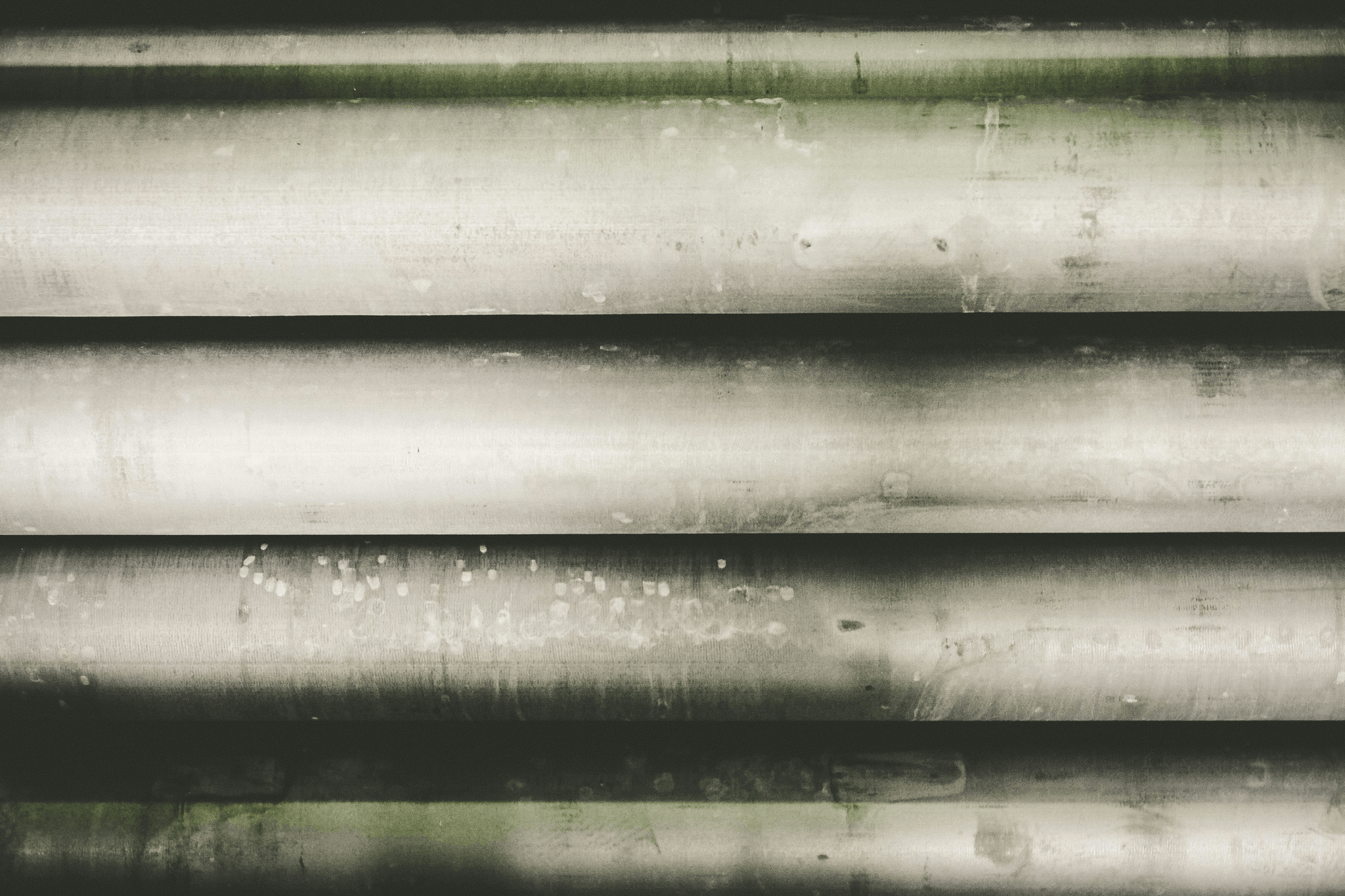 Line Pipe undergoing ultrasonic non-destructive testing