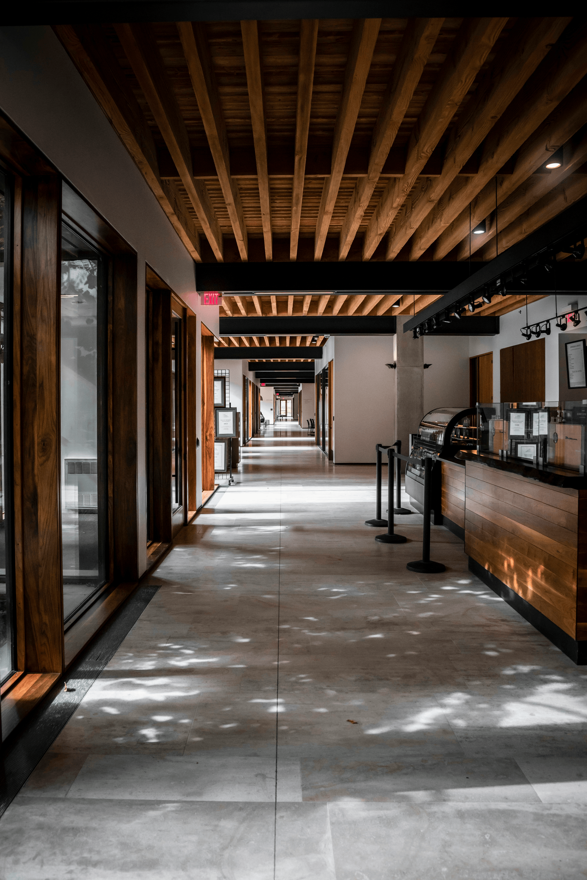 prefab coffee shop building showcasing modern design elements