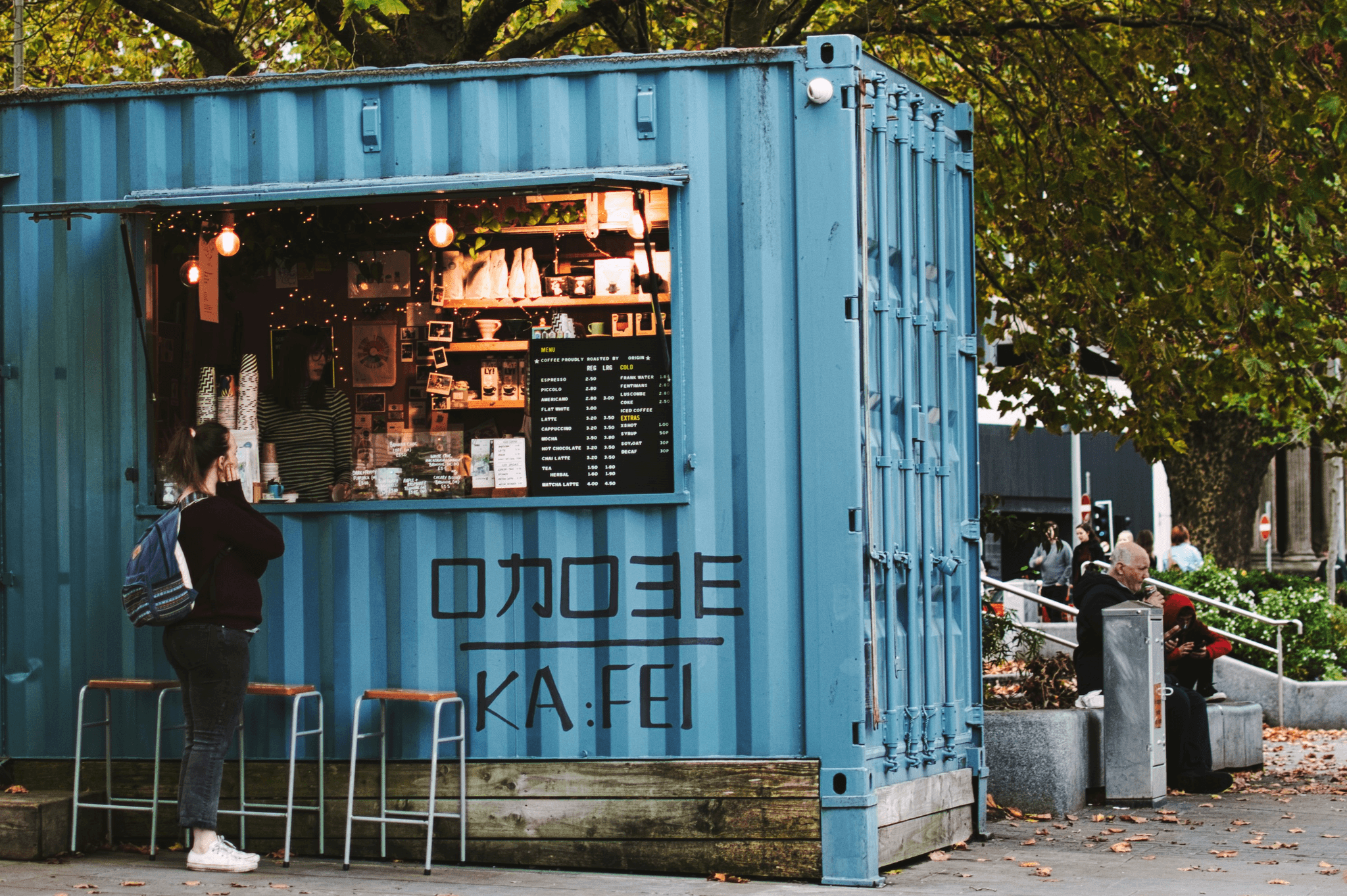 shipping container coffee shops sustainability