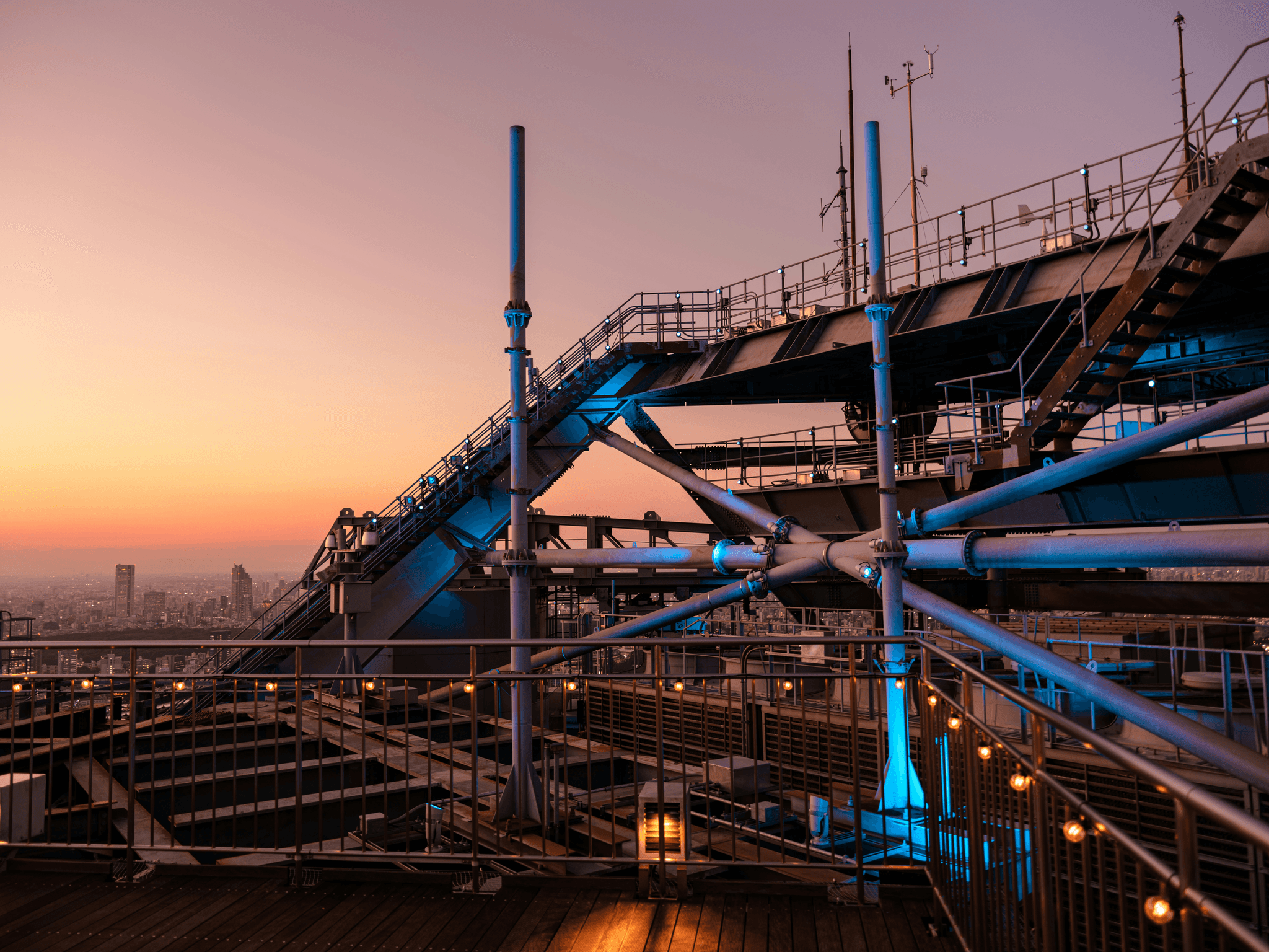 Elevators from mr observation elevator factory against city skyline