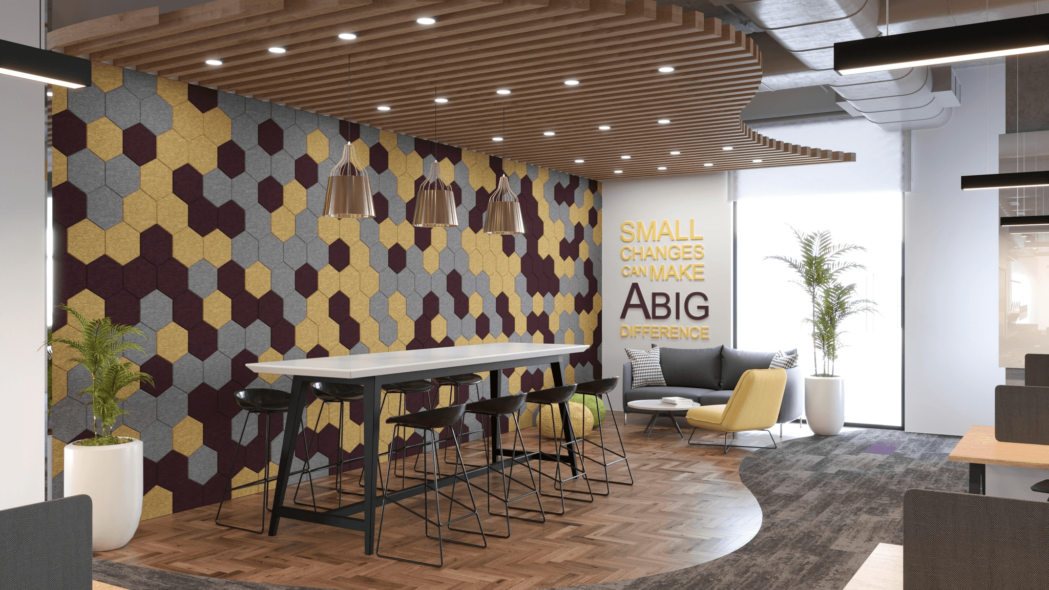 Customizable interior design options for prefab office