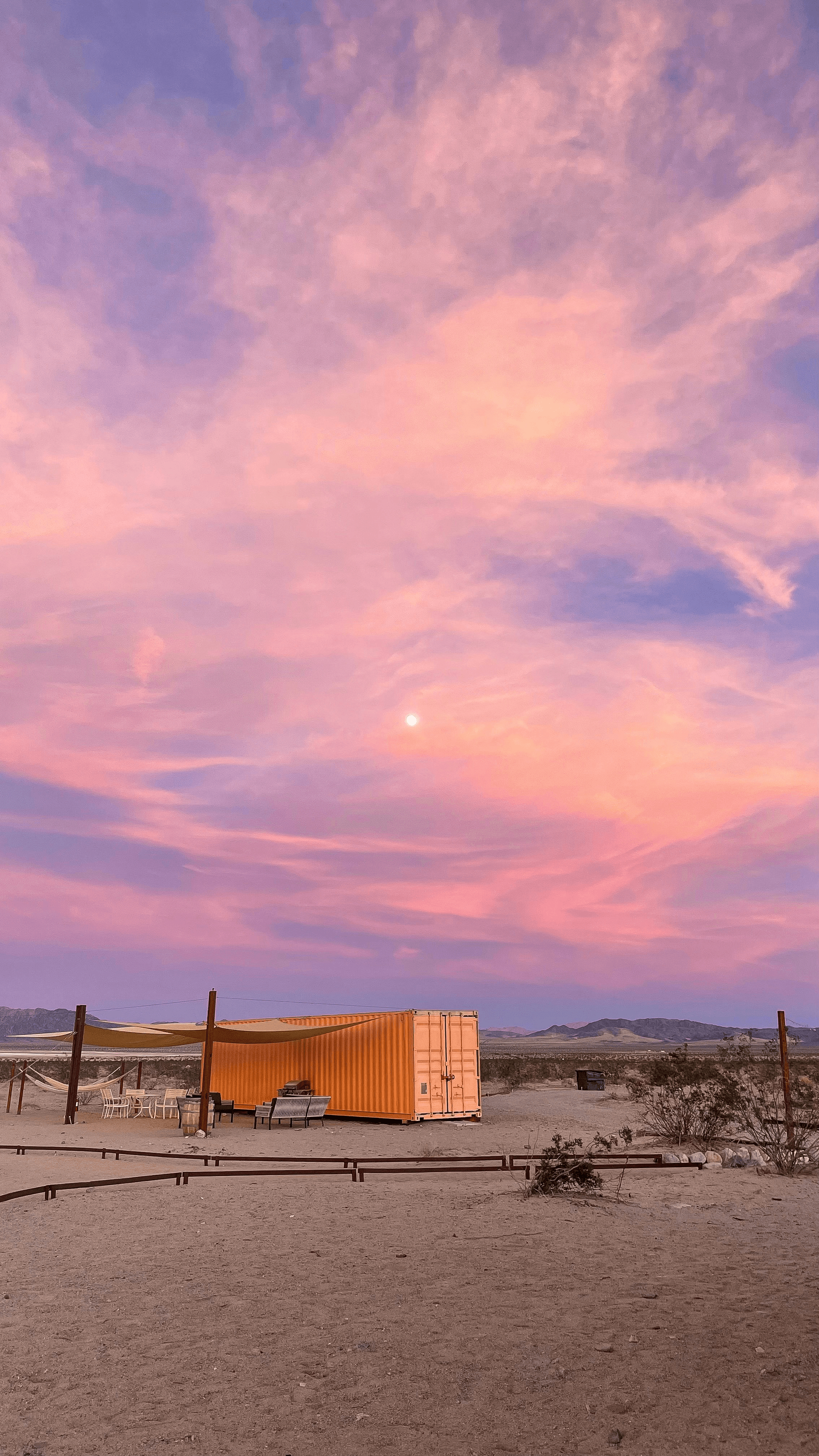 build home from container with modern design at Joshua Tree