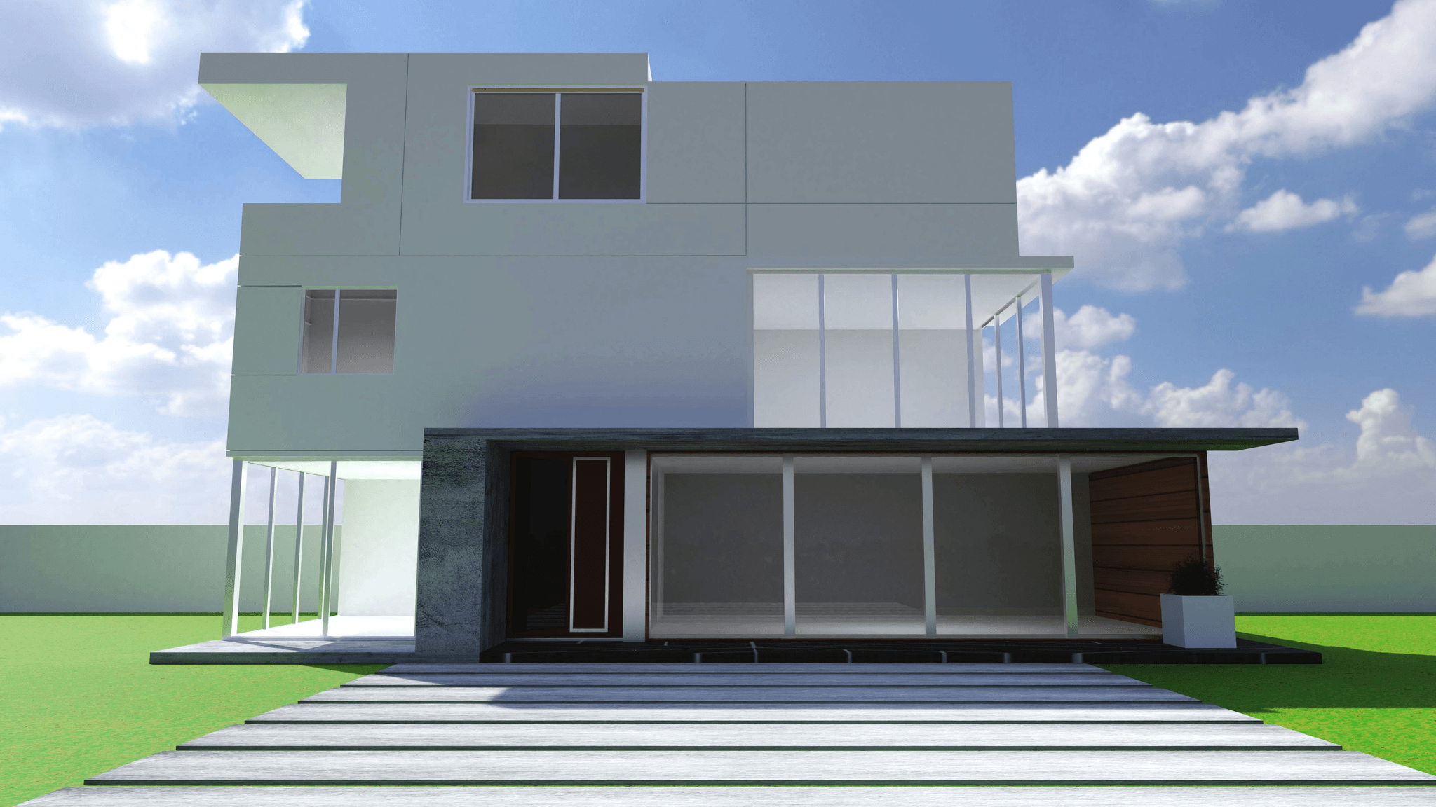customized modern prefab home visualization