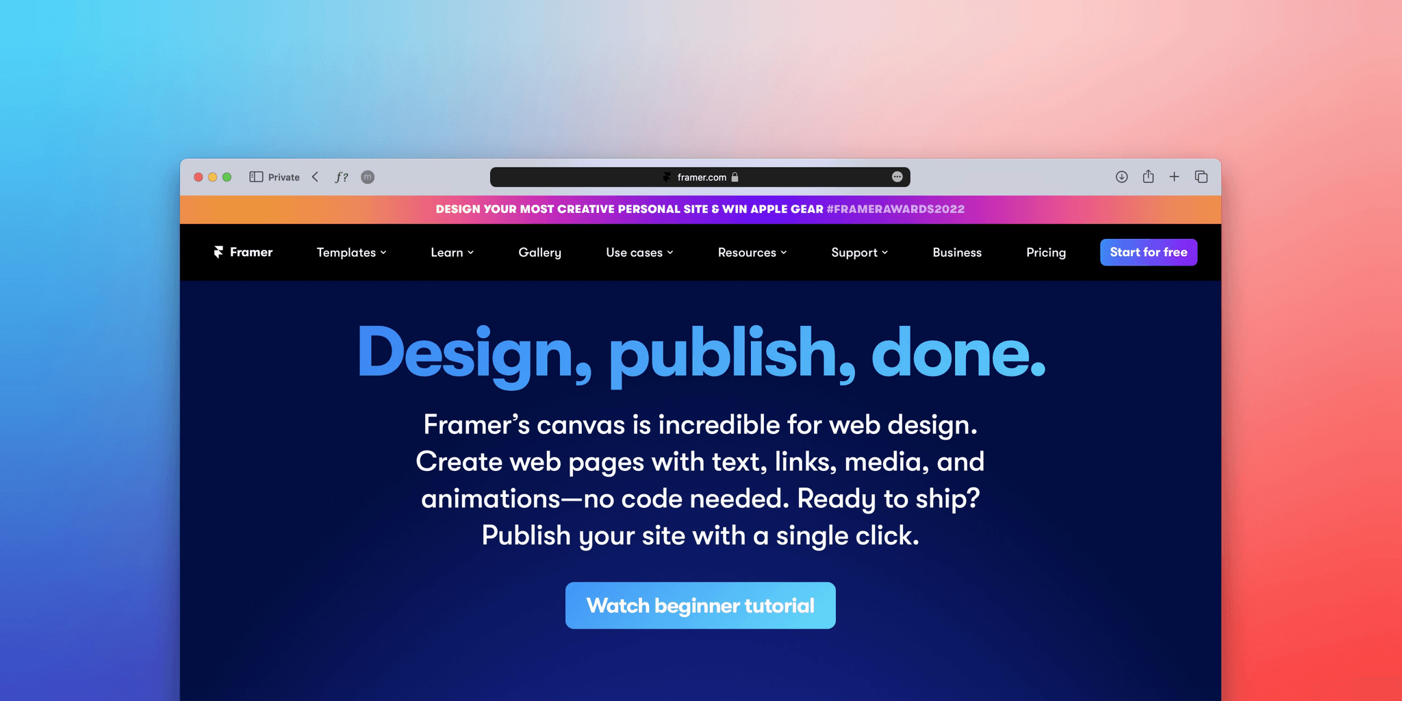 free website builder template selection