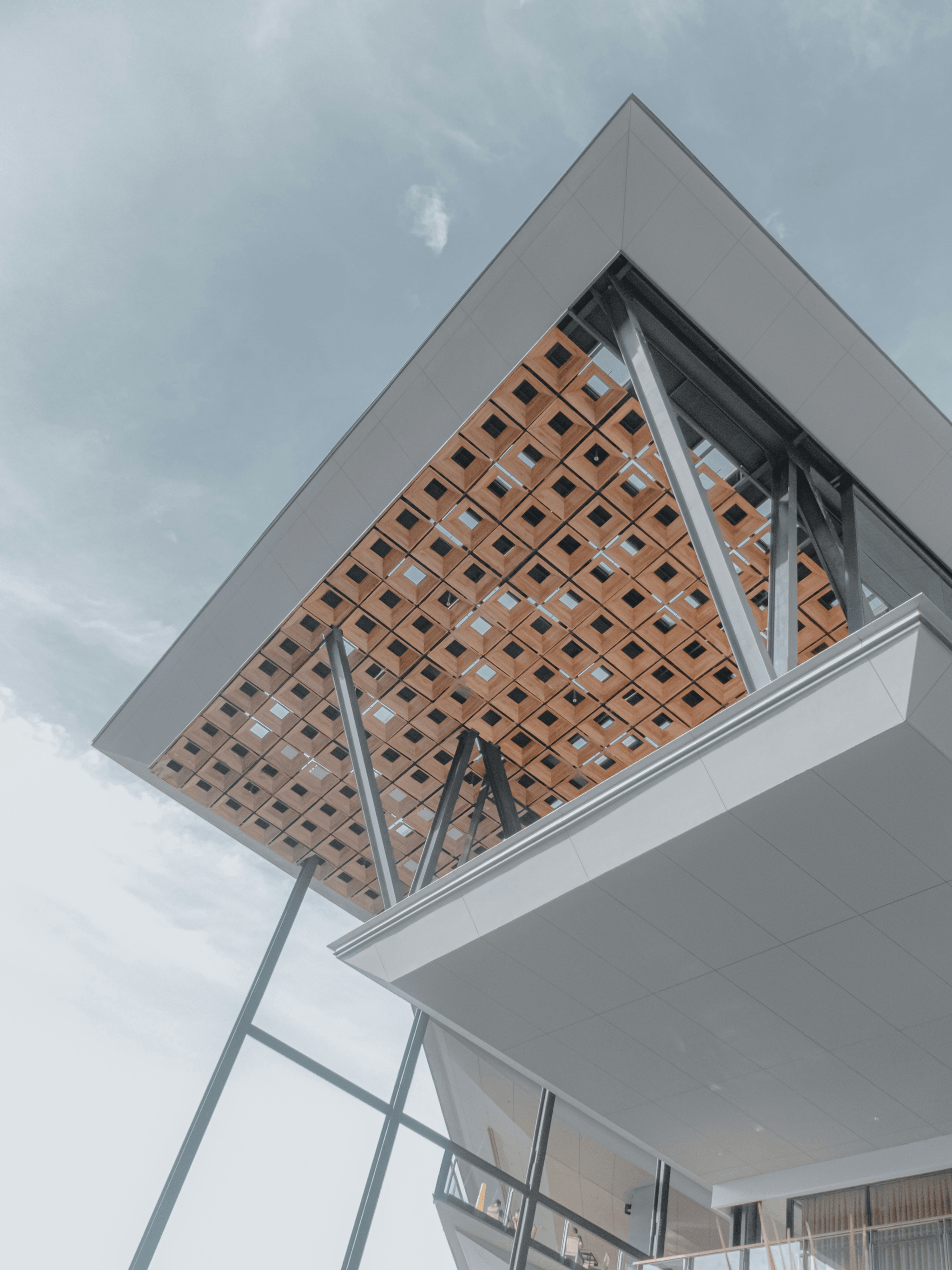 Modern commercial building constructed using pre-engineered building (PEB) structure