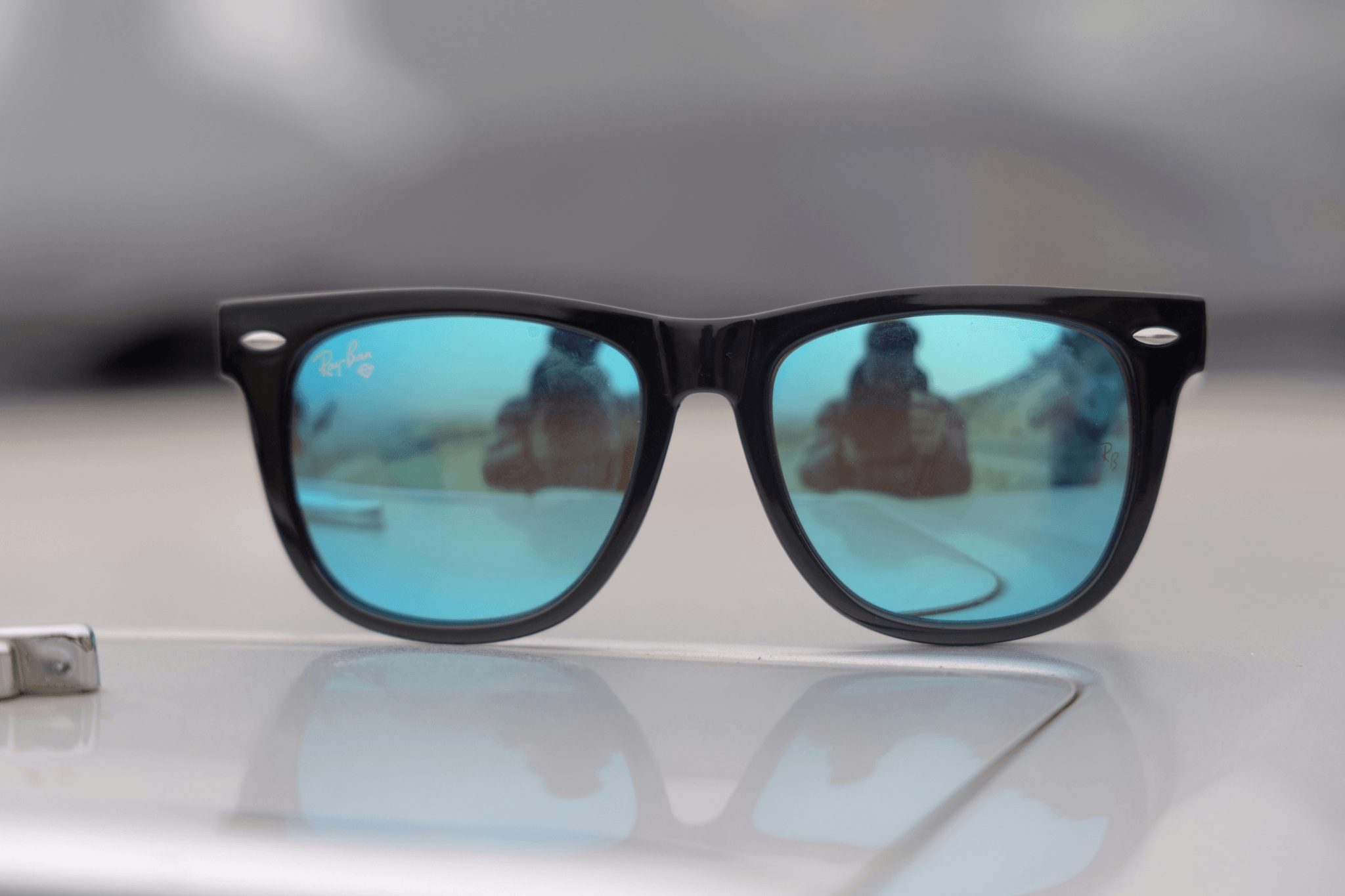 Various styles of customizable sunglasses