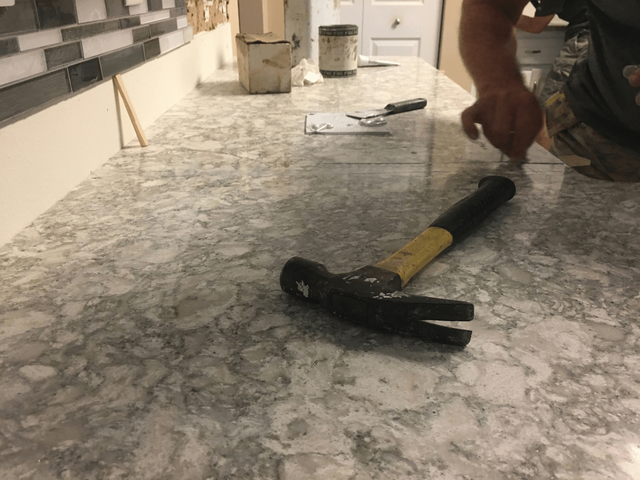 Sintered stone countertop installation and maintenance