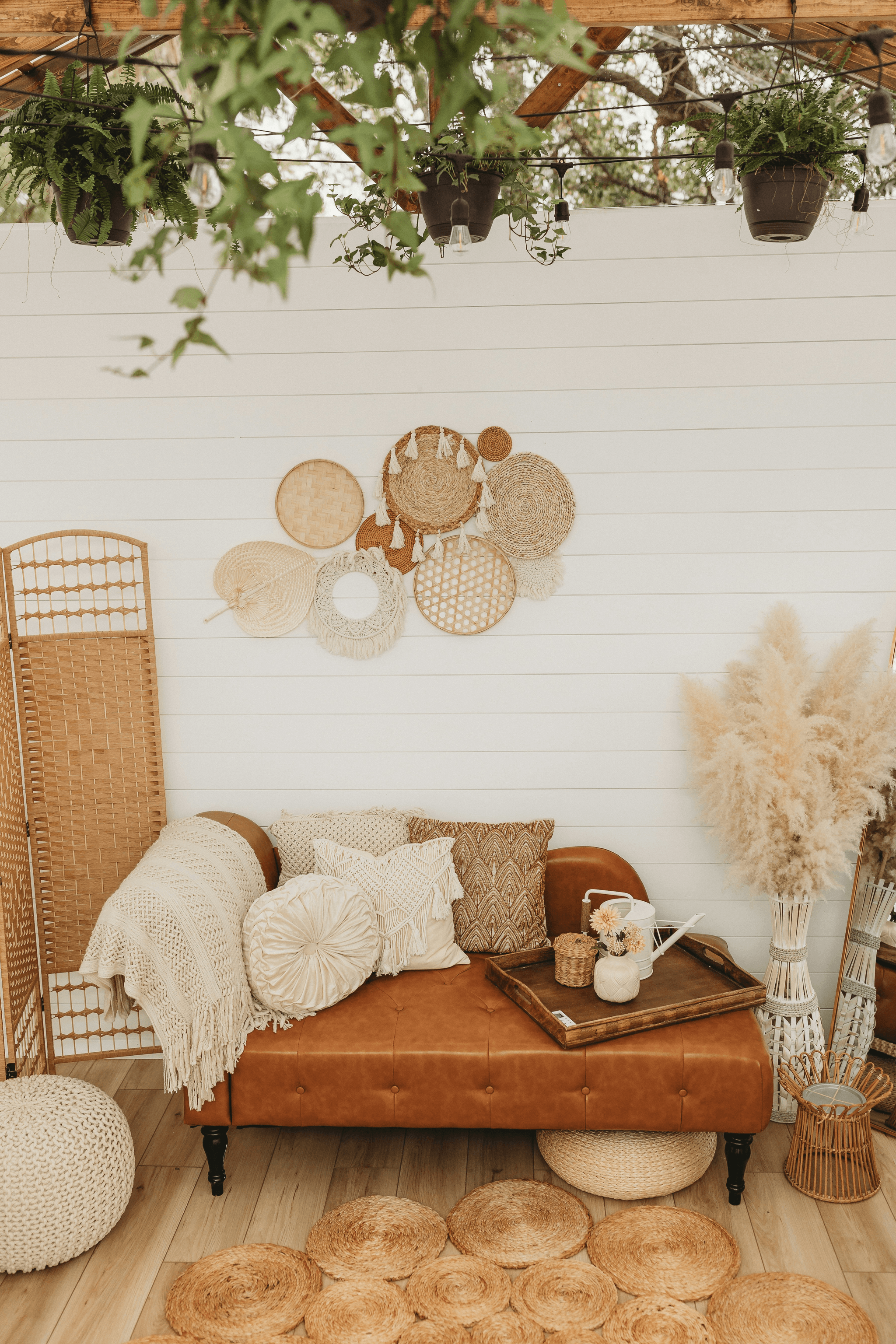 Cozy home interior with family photos and handcrafted decor