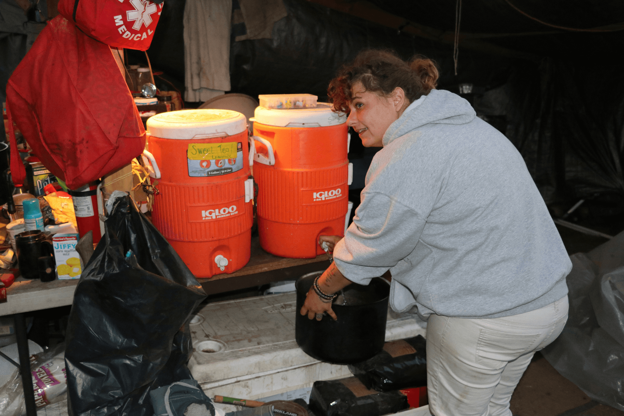 Off-grid living essentials for storage container cabin