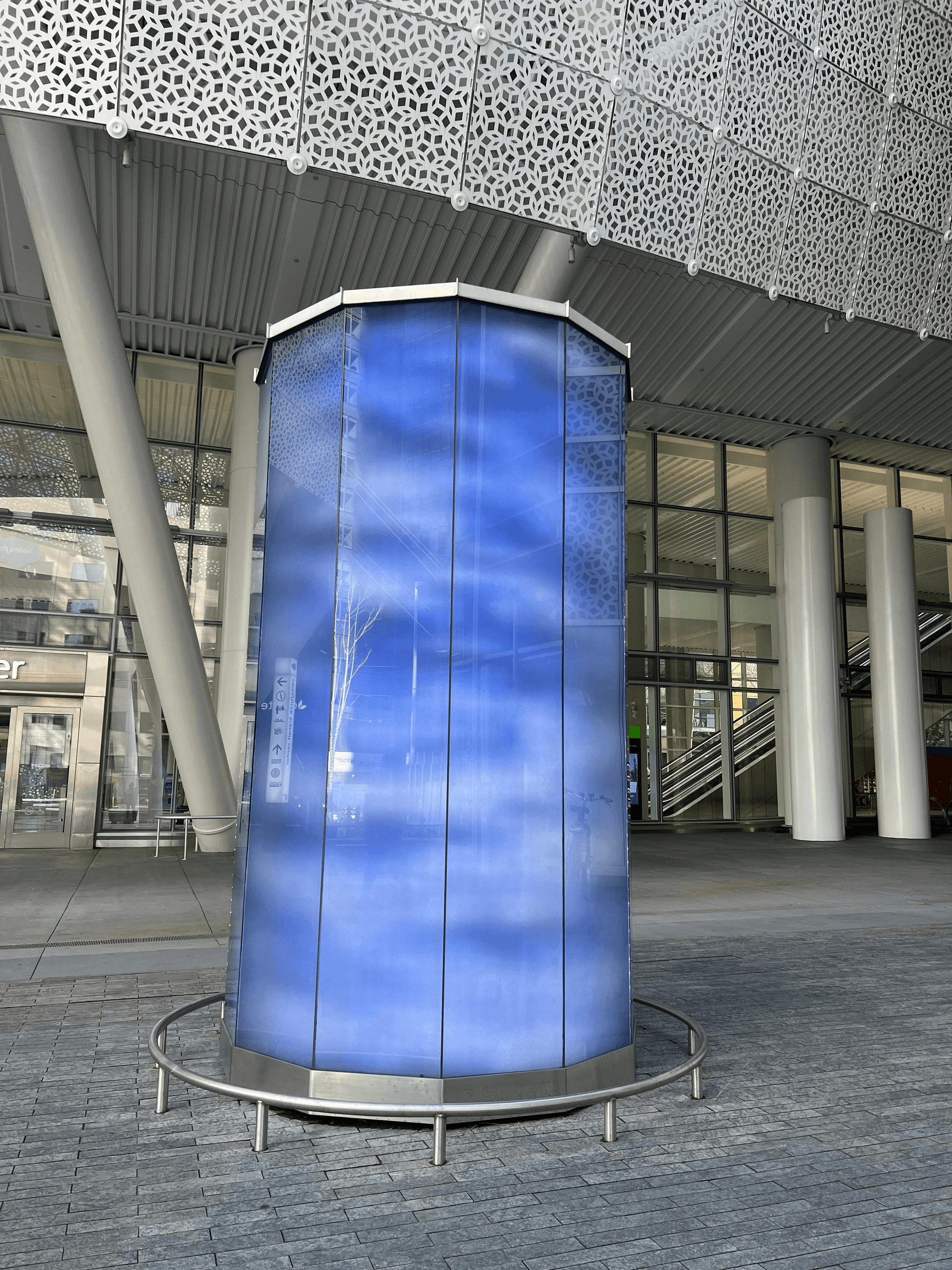 Innovative parking booth featuring interactive elements for enhanced user experience.