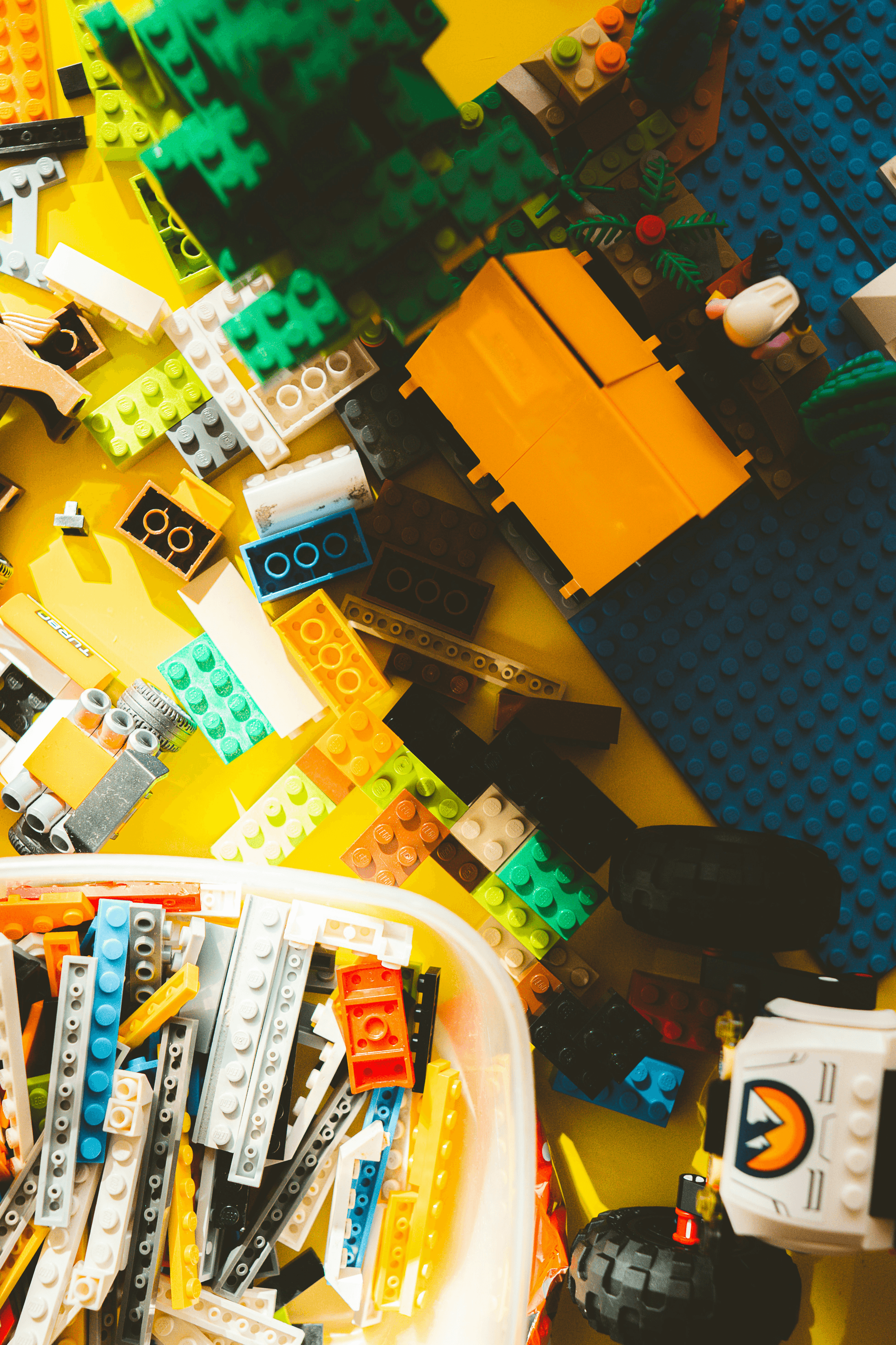 Colorful display showcasing top toy companies' products