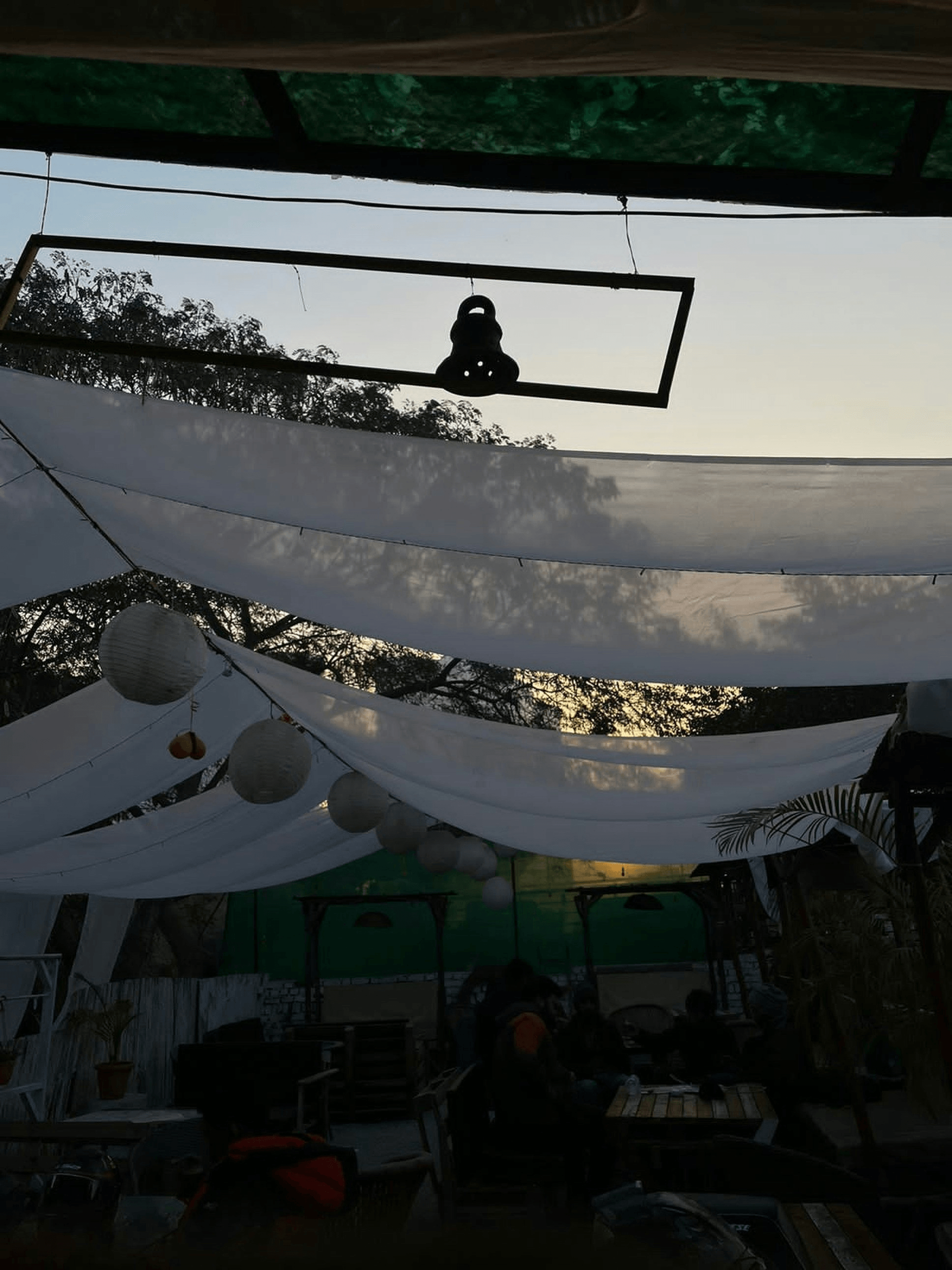 Portable cabin being used as an event space