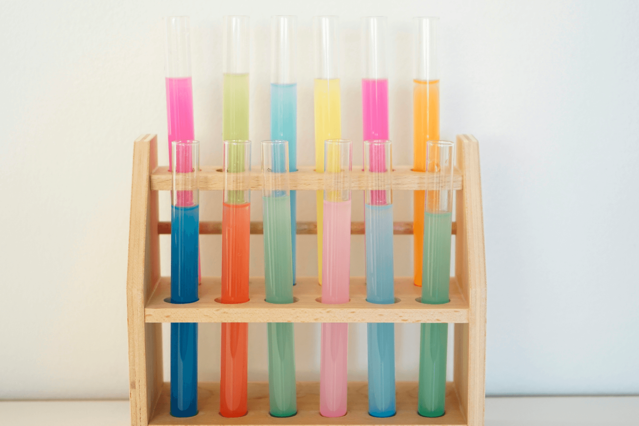 Laboratory setup with chemical testing equipment and analysis charts
