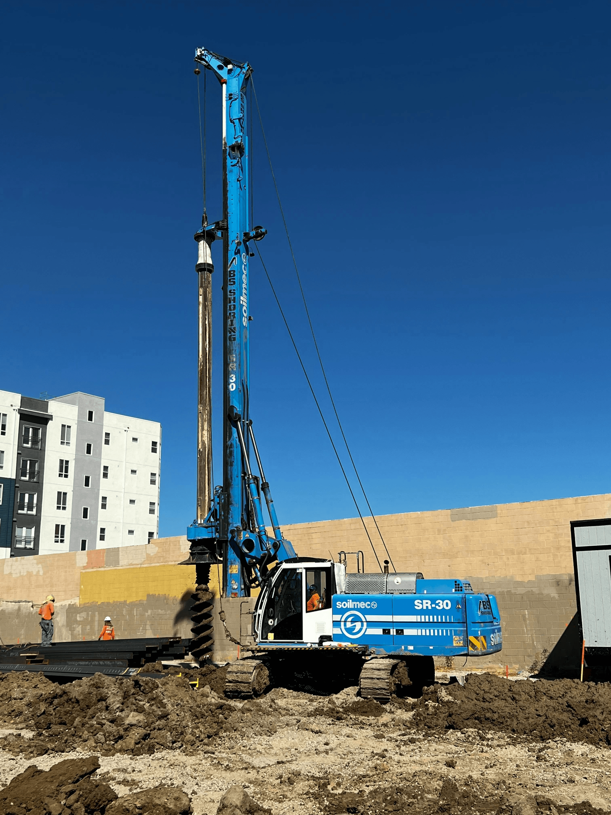Crawler Drilling Rig in Action on Construction Site