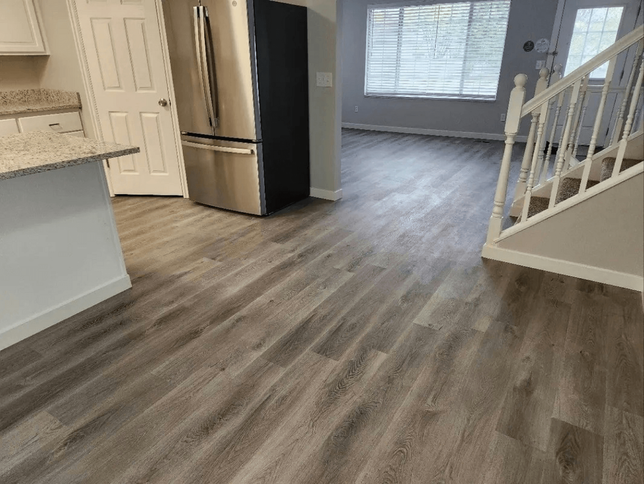 Stylish Kitchen Vinyl Flooring enhancing modern kitchen aesthetics