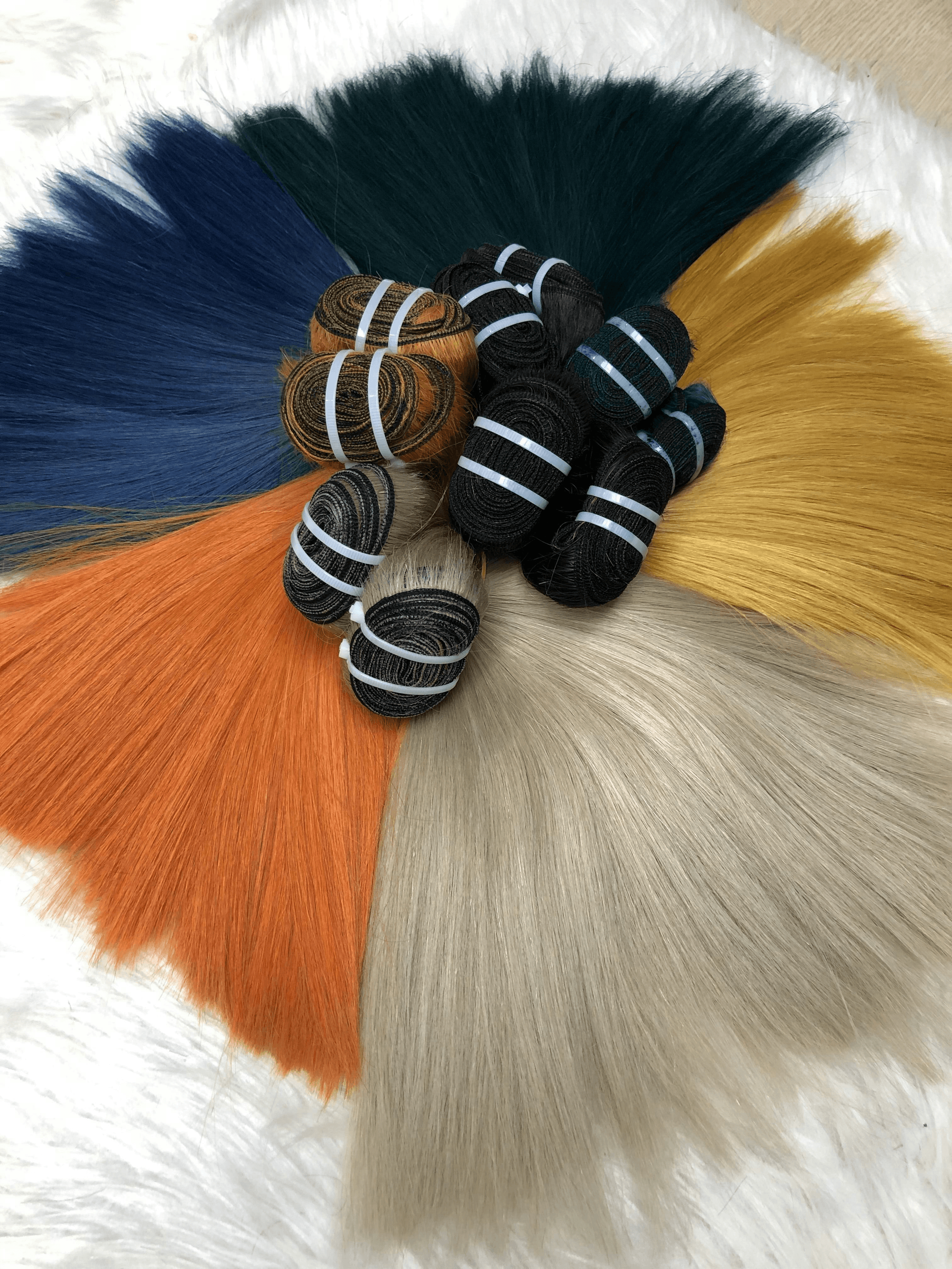 wholesale bundles of hair showcased in various styles