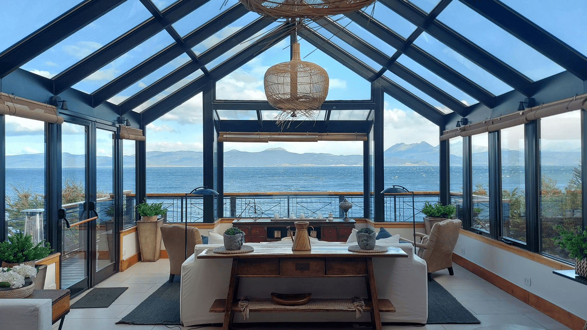 Inside a container house with open floor plan and natural light