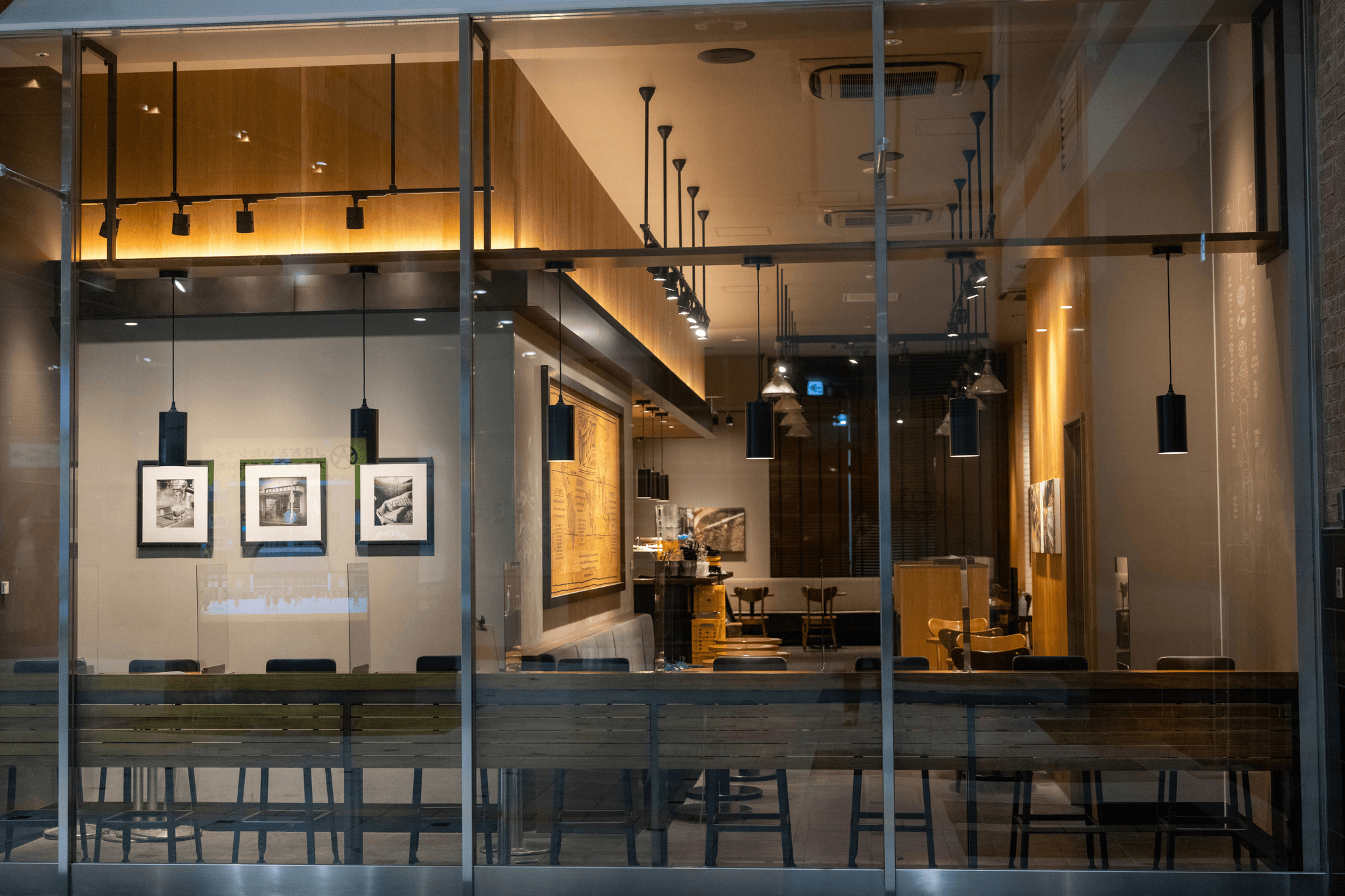 prefabricated coffee shop showcasing modern design elements