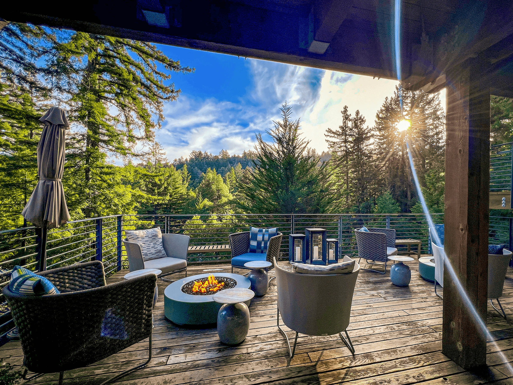 backyard retreat with stylish features and comfortable seating