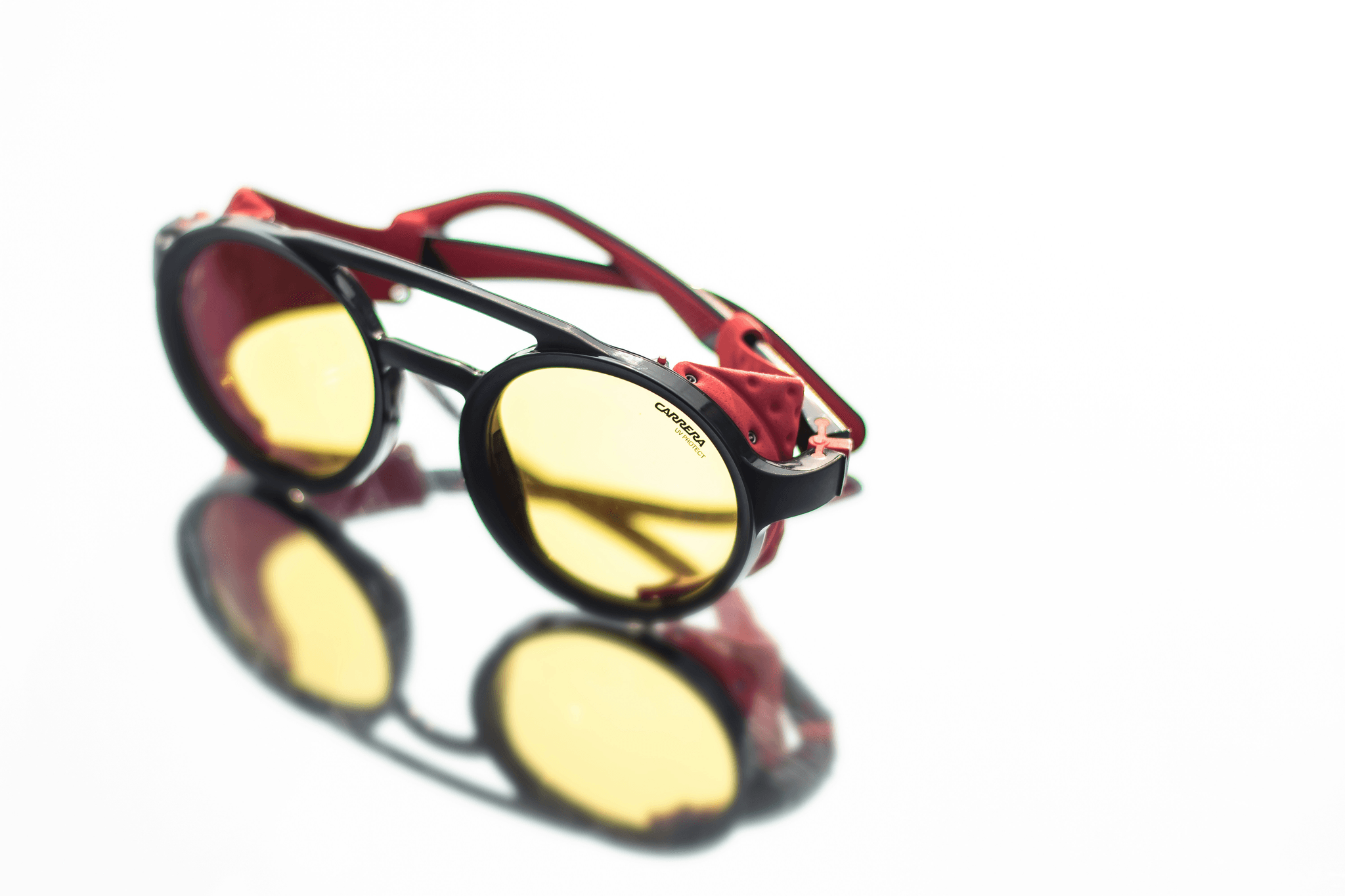 Stylish custom made sunglasses showcased