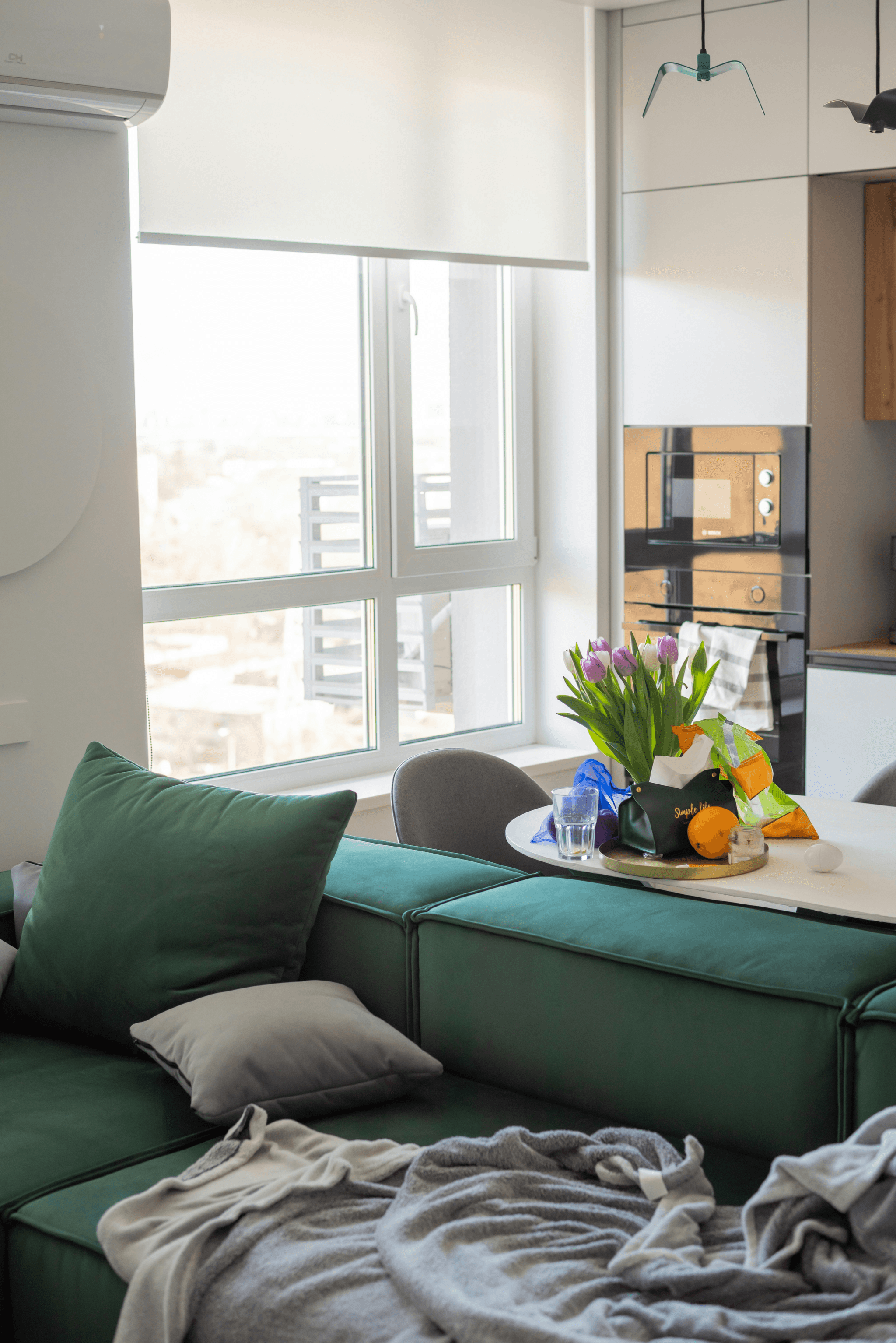 interior view of a futuristic space capsule house