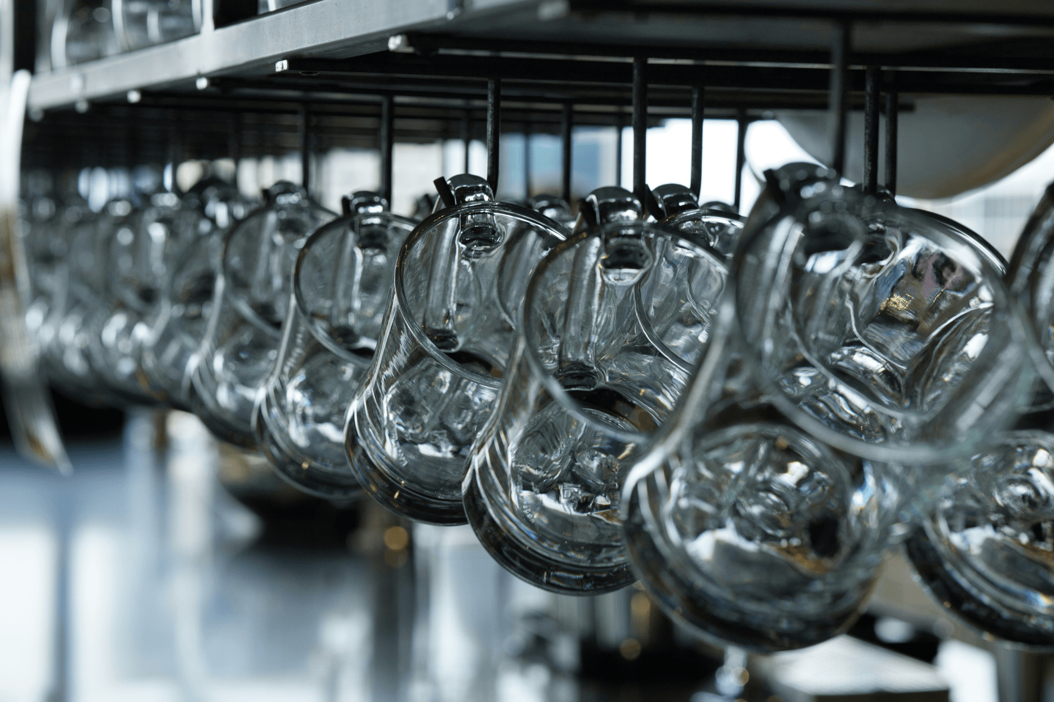 Mirror Inspection process highlighting differences between unworked and finished commercial mirrors.