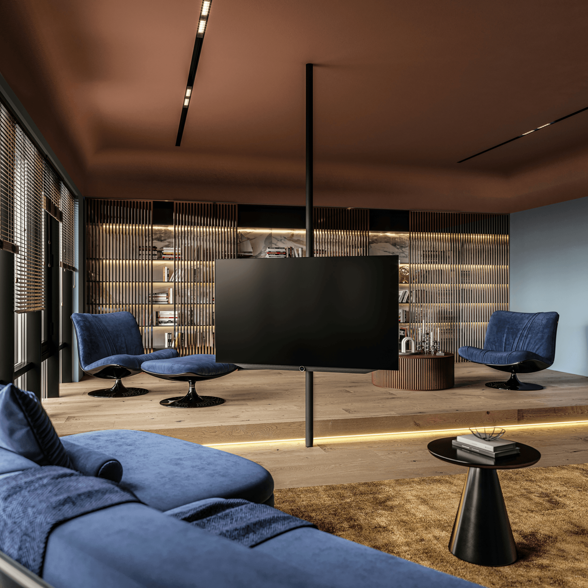 Folding cabin luxurious premium entertainment systems