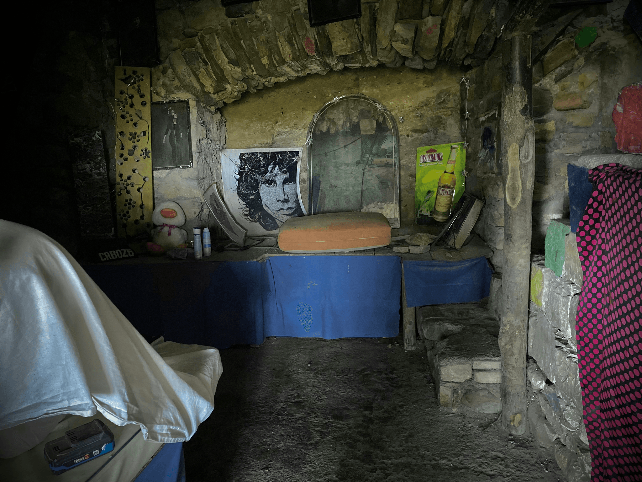 mining camp accommodation inside The Crystal Caves