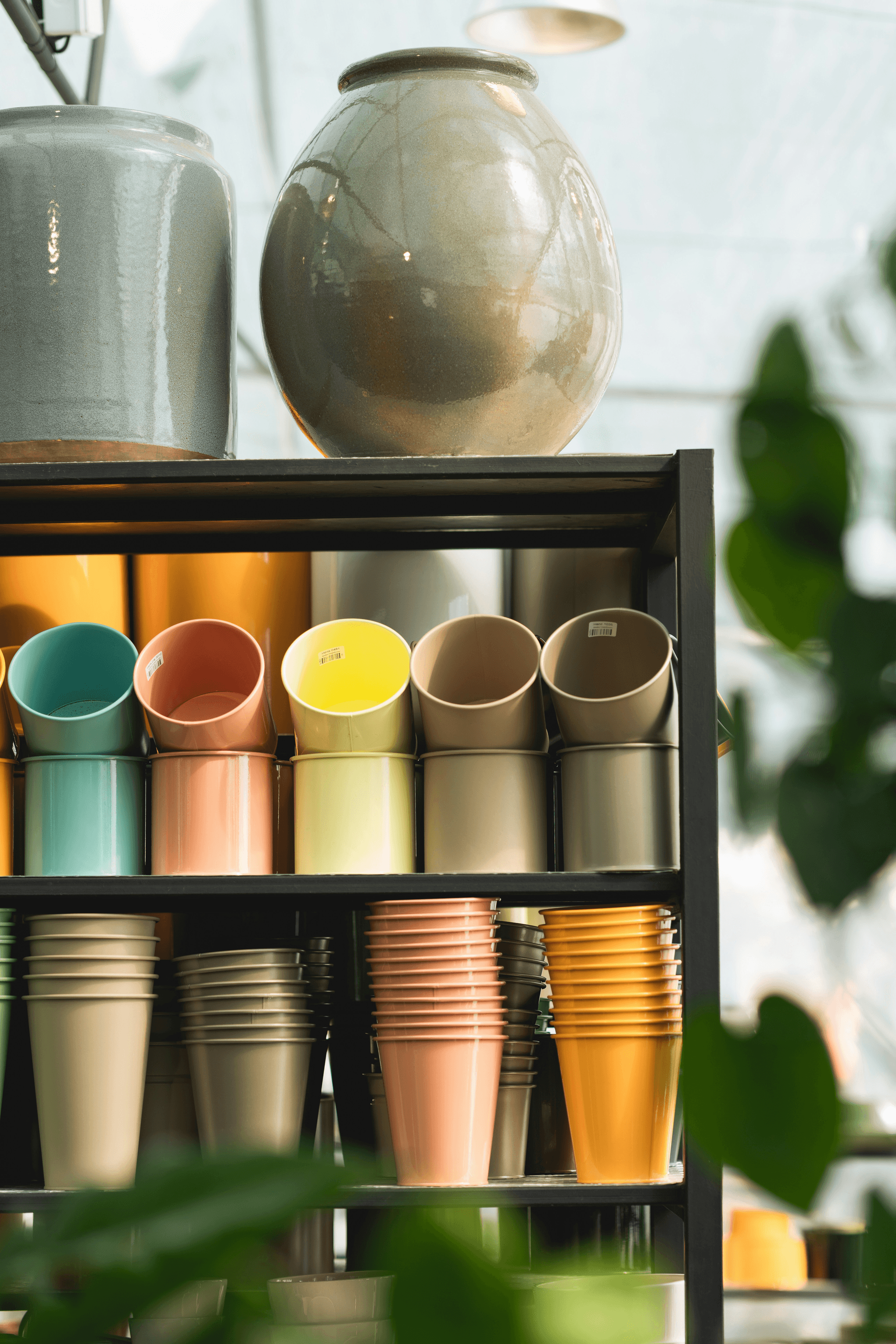 Colorful folding container collection by PreFab Inc.