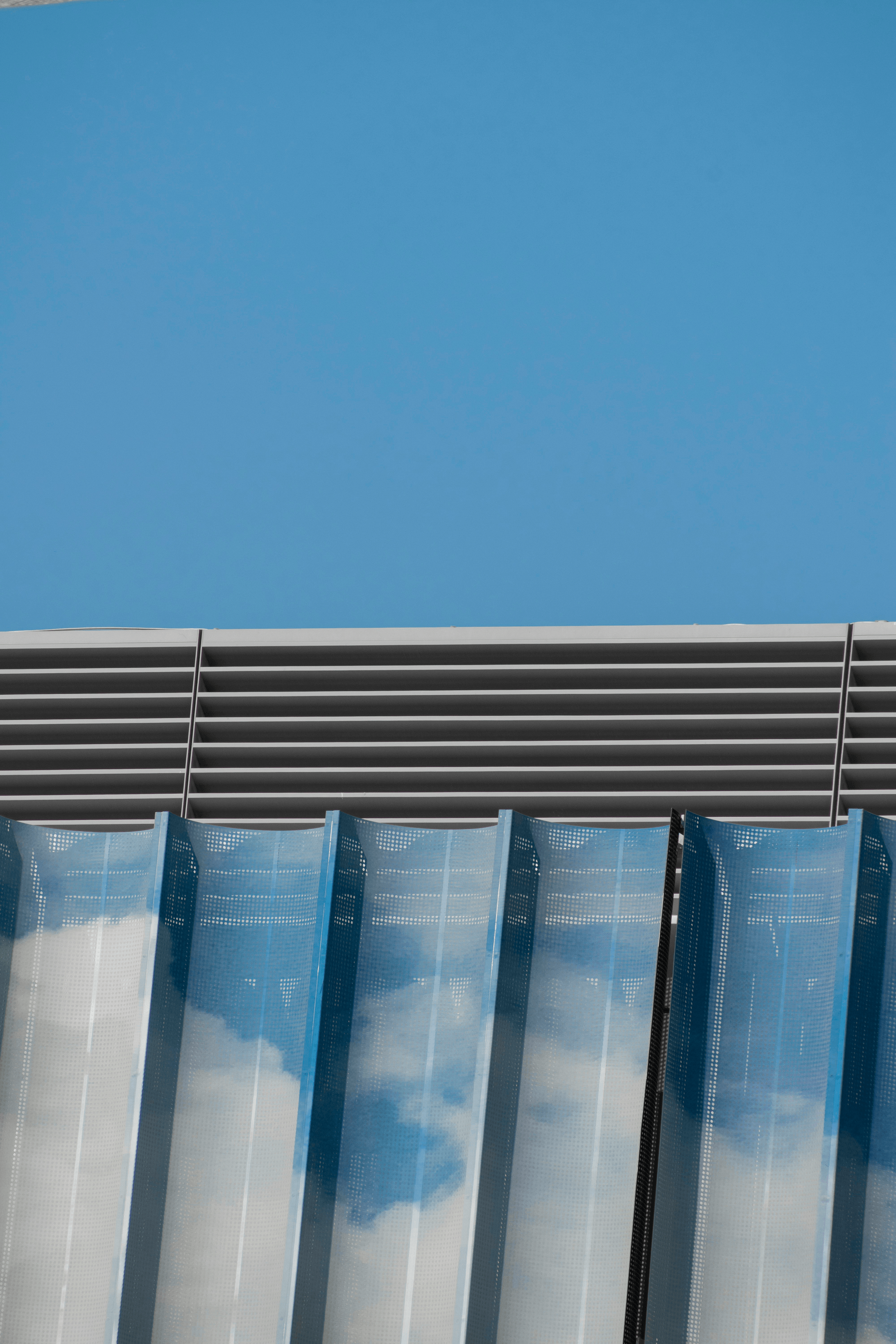 Modern prefabricated office building with solar panels