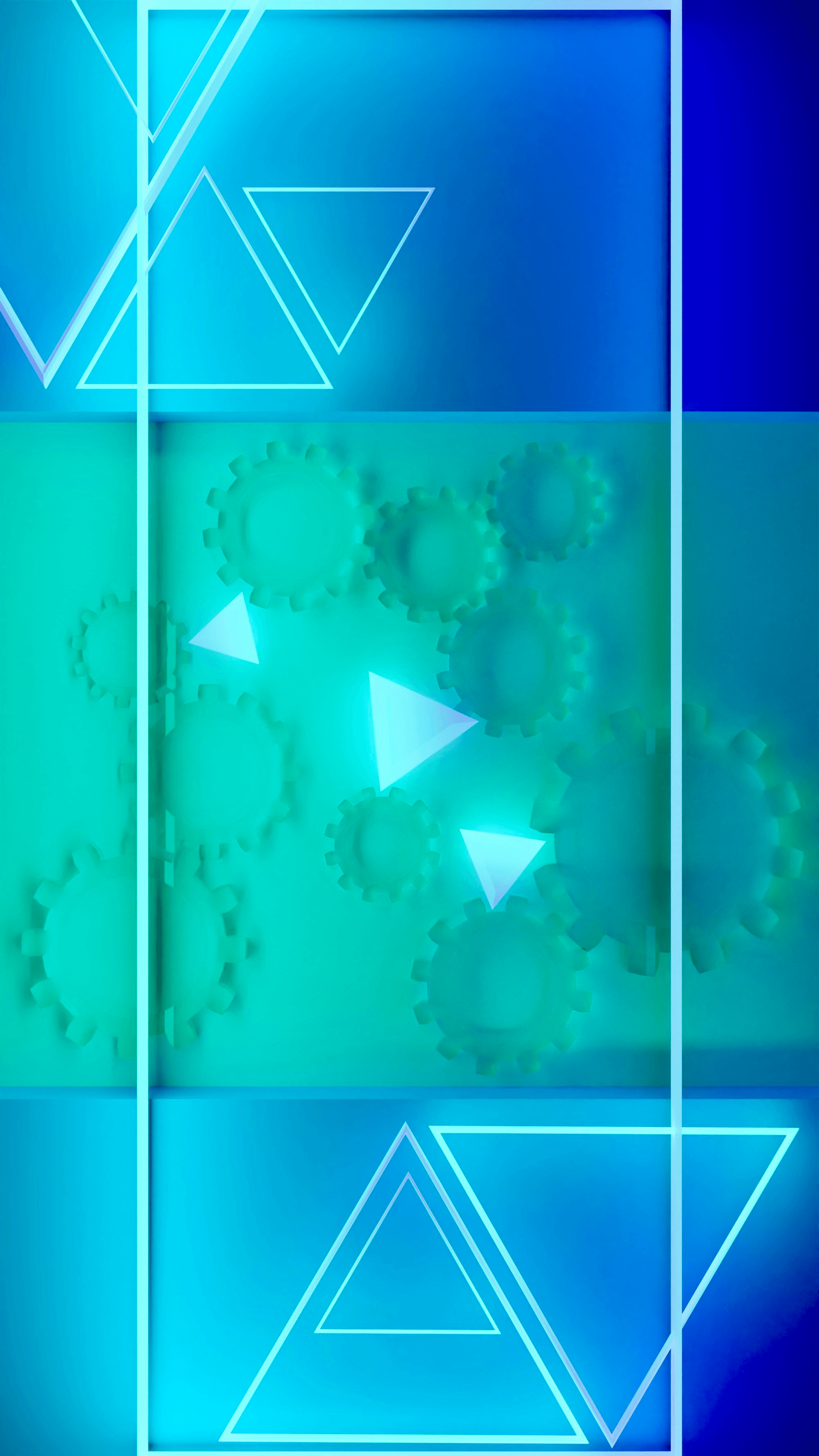 Illustration of interconnected gears representing the global nature of international sourcing